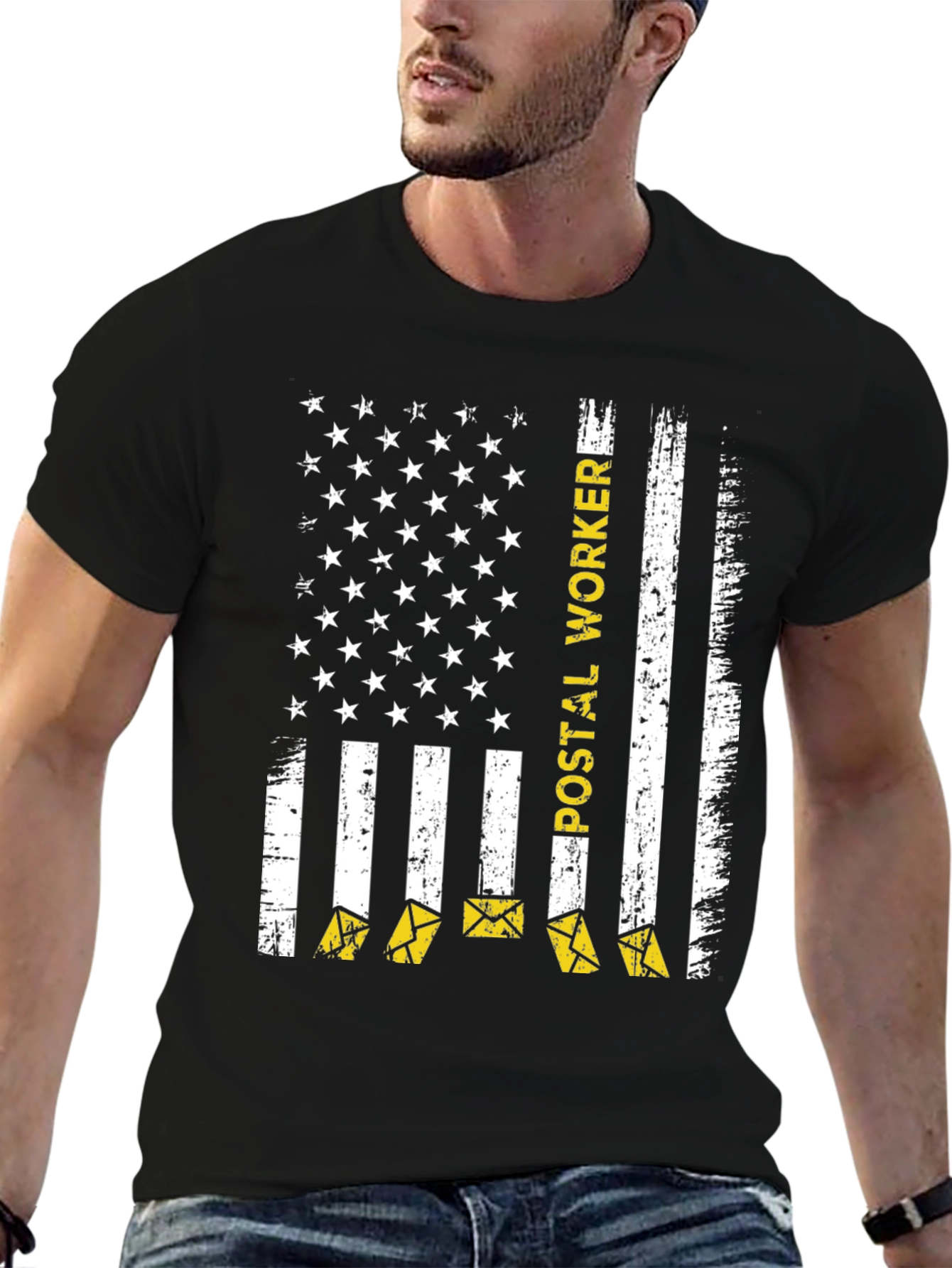 Postal Worker Flag Graphic T-Shirt