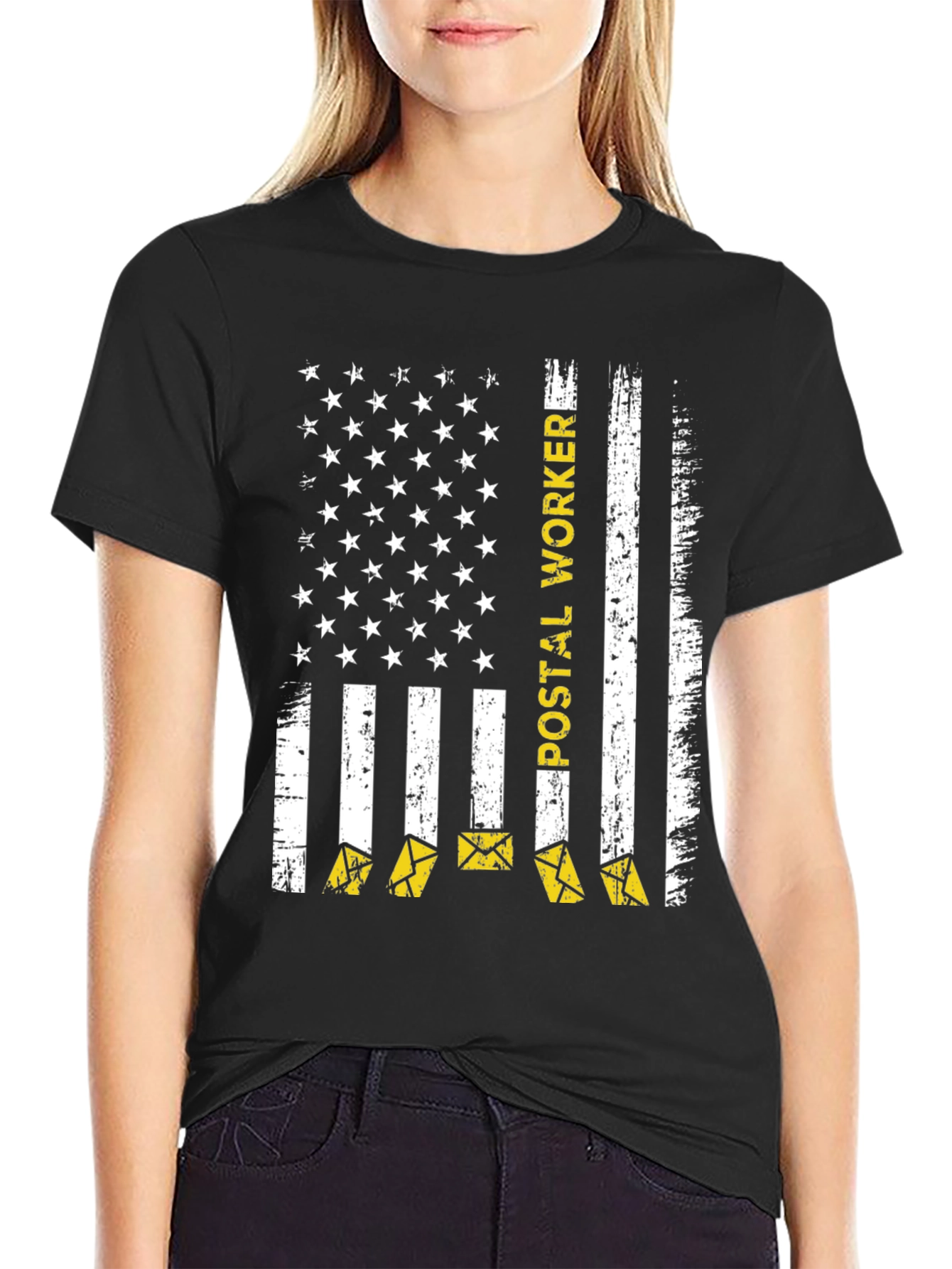 Postal Worker Flag Graphic T-Shirt