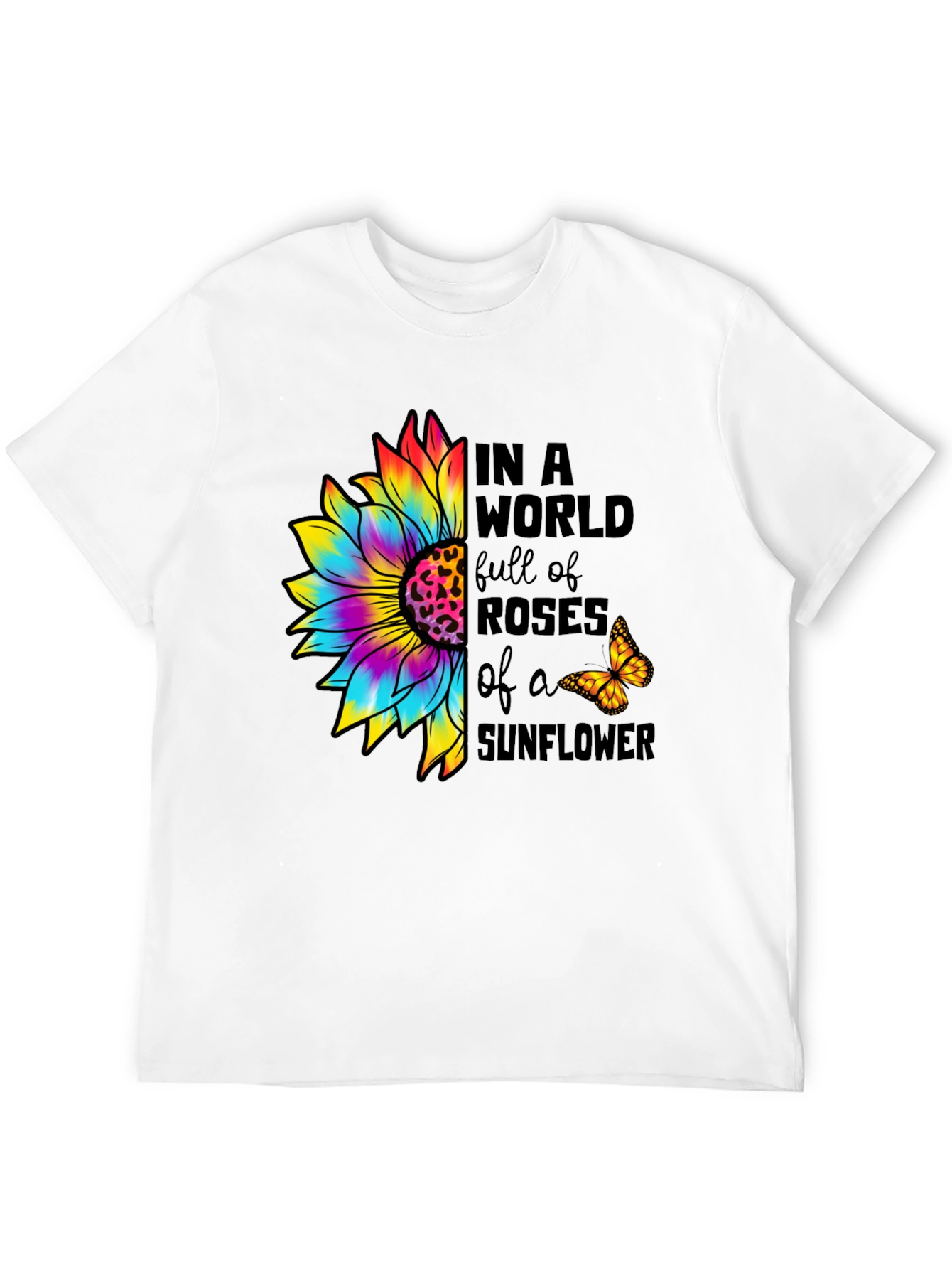Sunflower Butterfly Graphic Tee