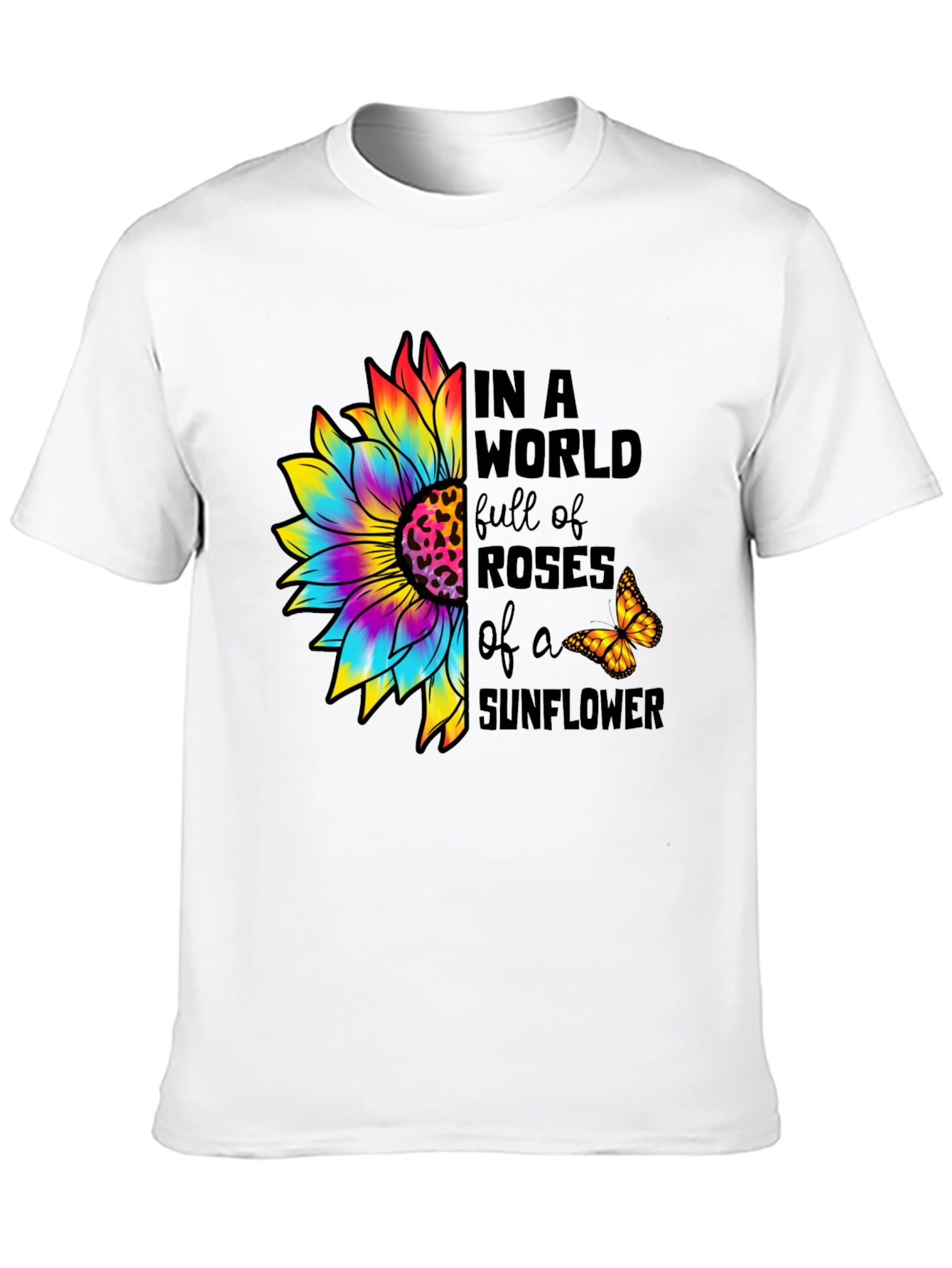 Sunflower Butterfly Graphic Tee