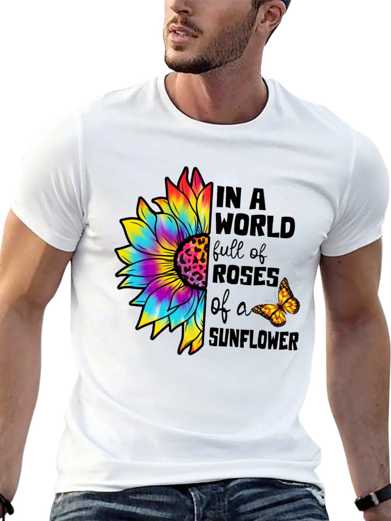 Sunflower Butterfly Graphic Tee
