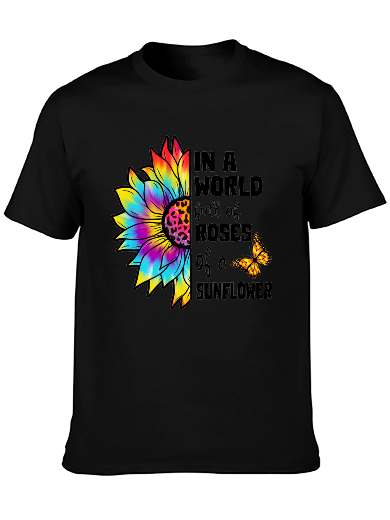 Sunflower Butterfly Graphic Tee