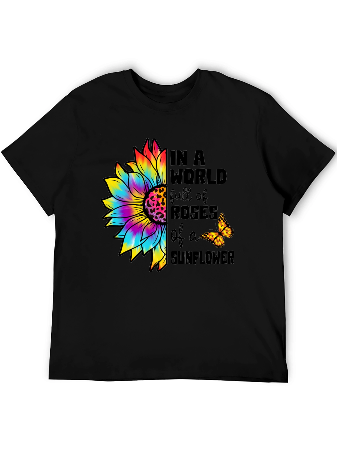 Sunflower Butterfly Graphic Tee