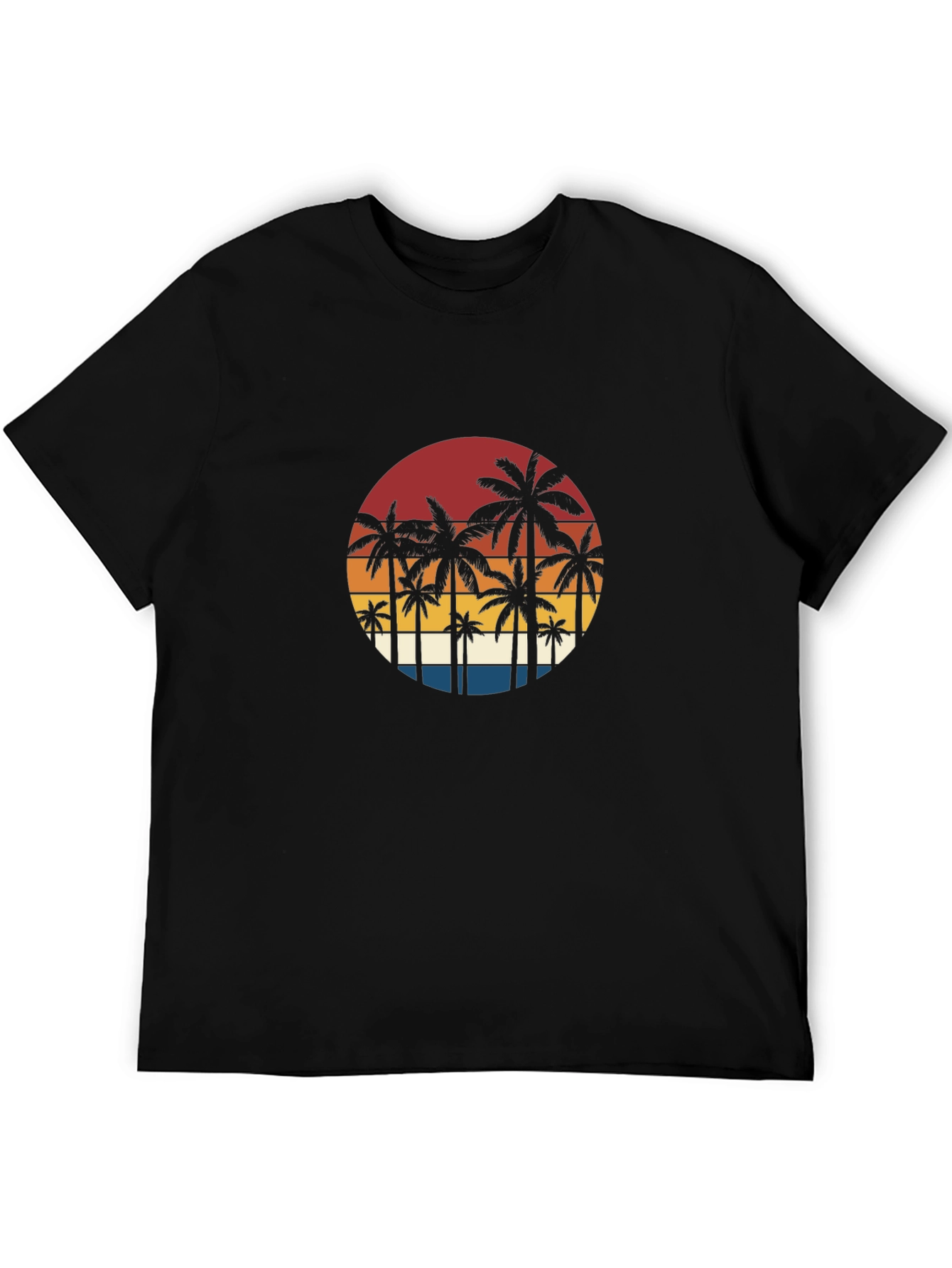 Retro Palm Tree Sunset Graphic Tee