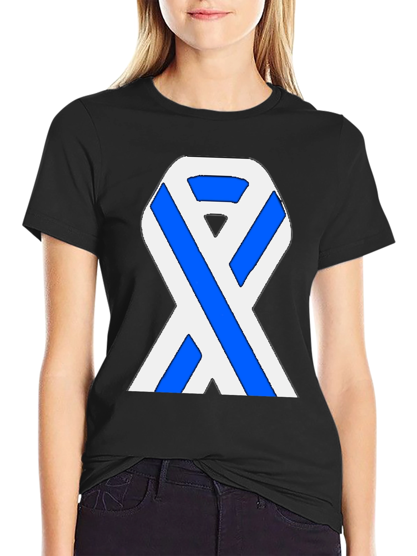Ribbon Graphic Black T-Shirt