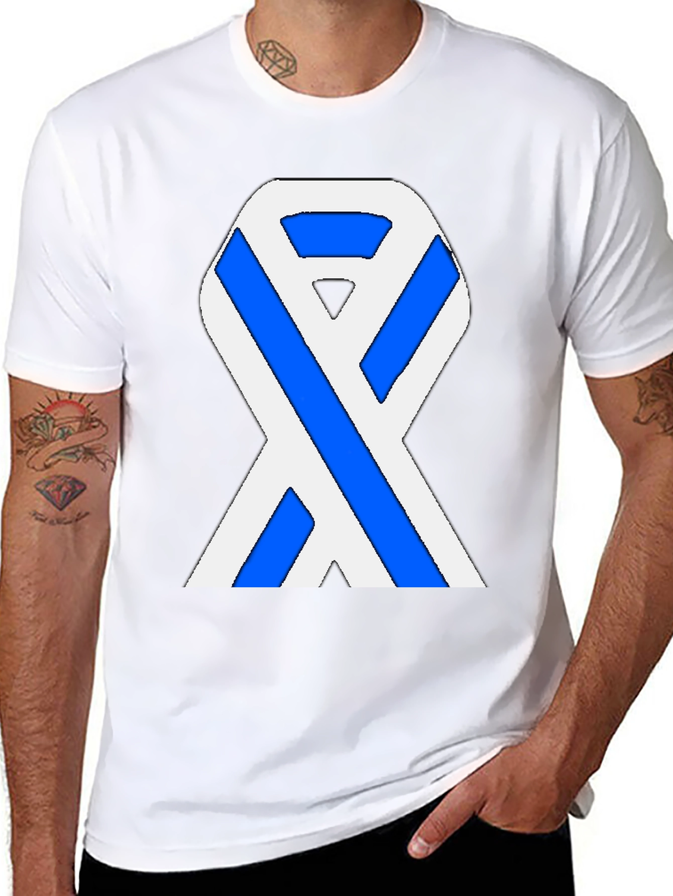 Ribbon Graphic Black T-Shirt