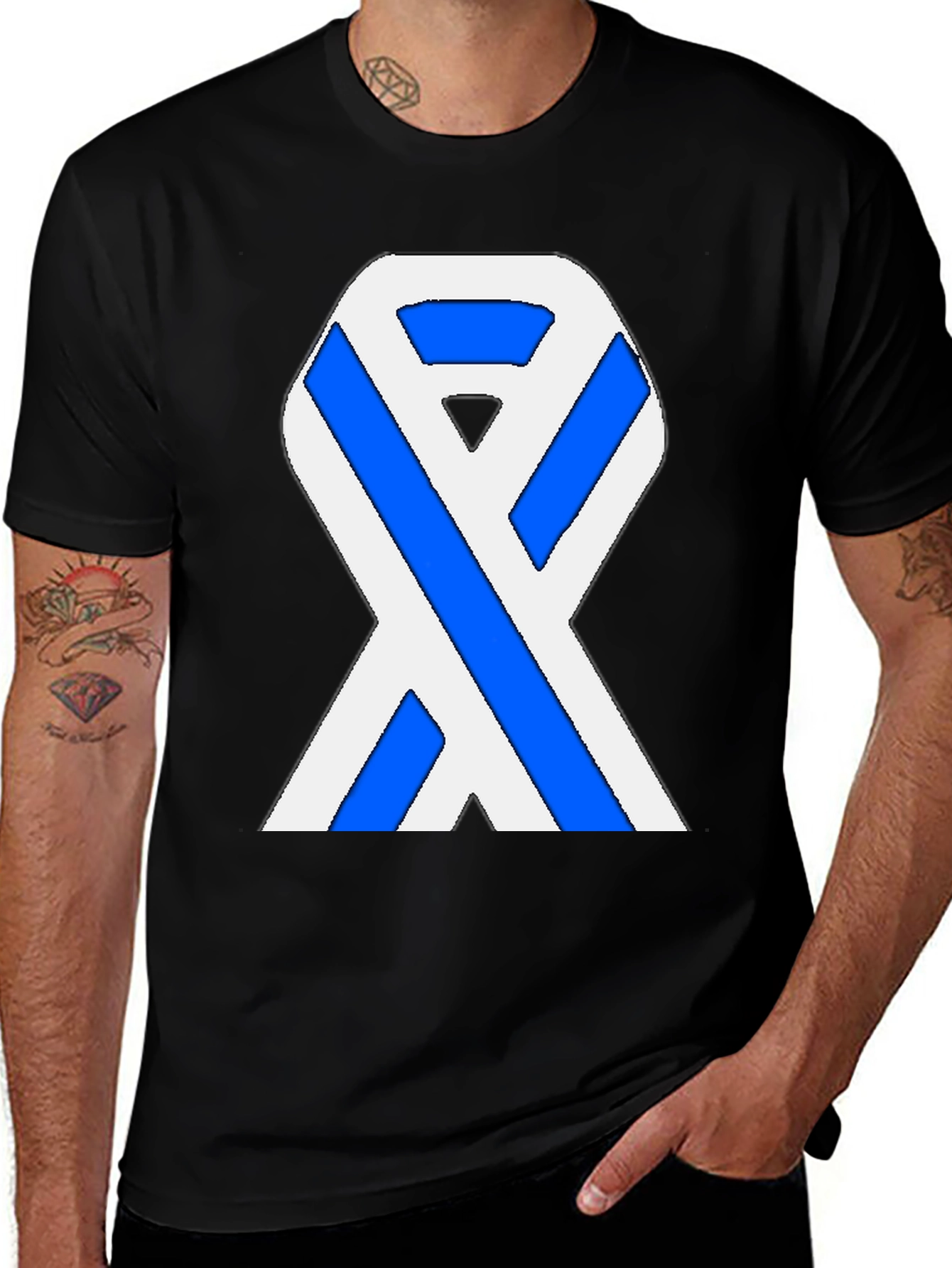 Ribbon Graphic Black T-Shirt