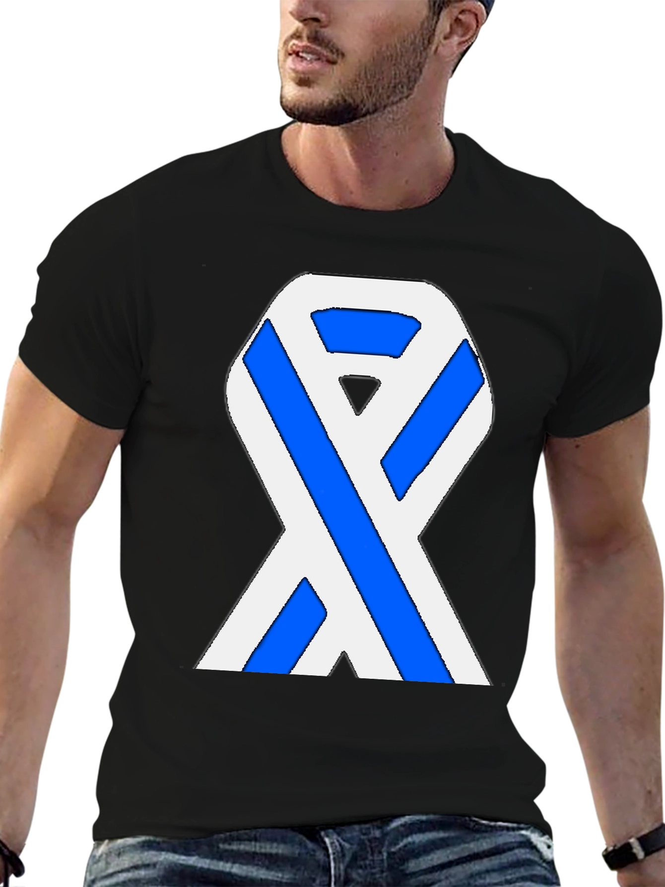 Ribbon Graphic Black T-Shirt