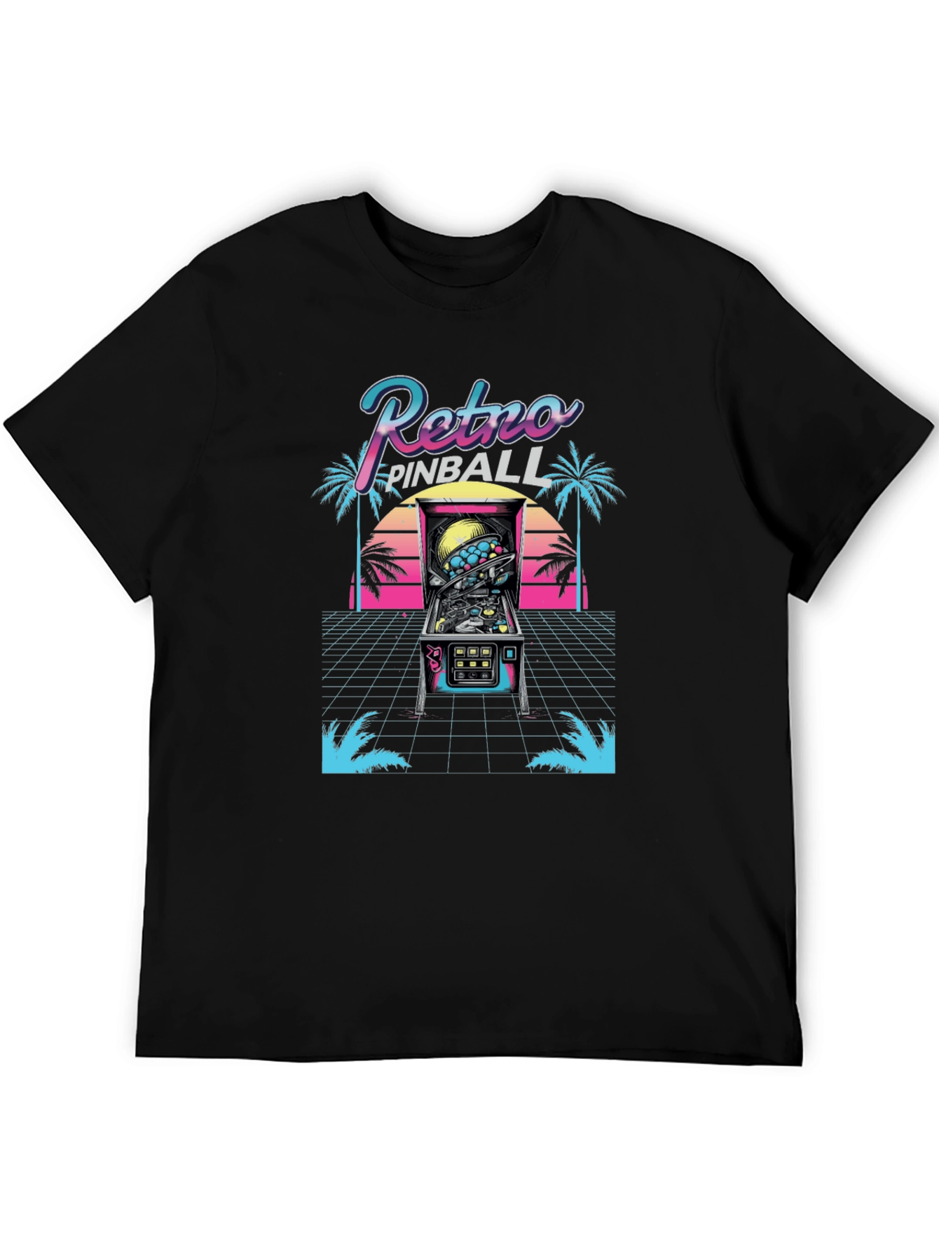 Retro Pinball T-Shirt - 80s Arcade Style