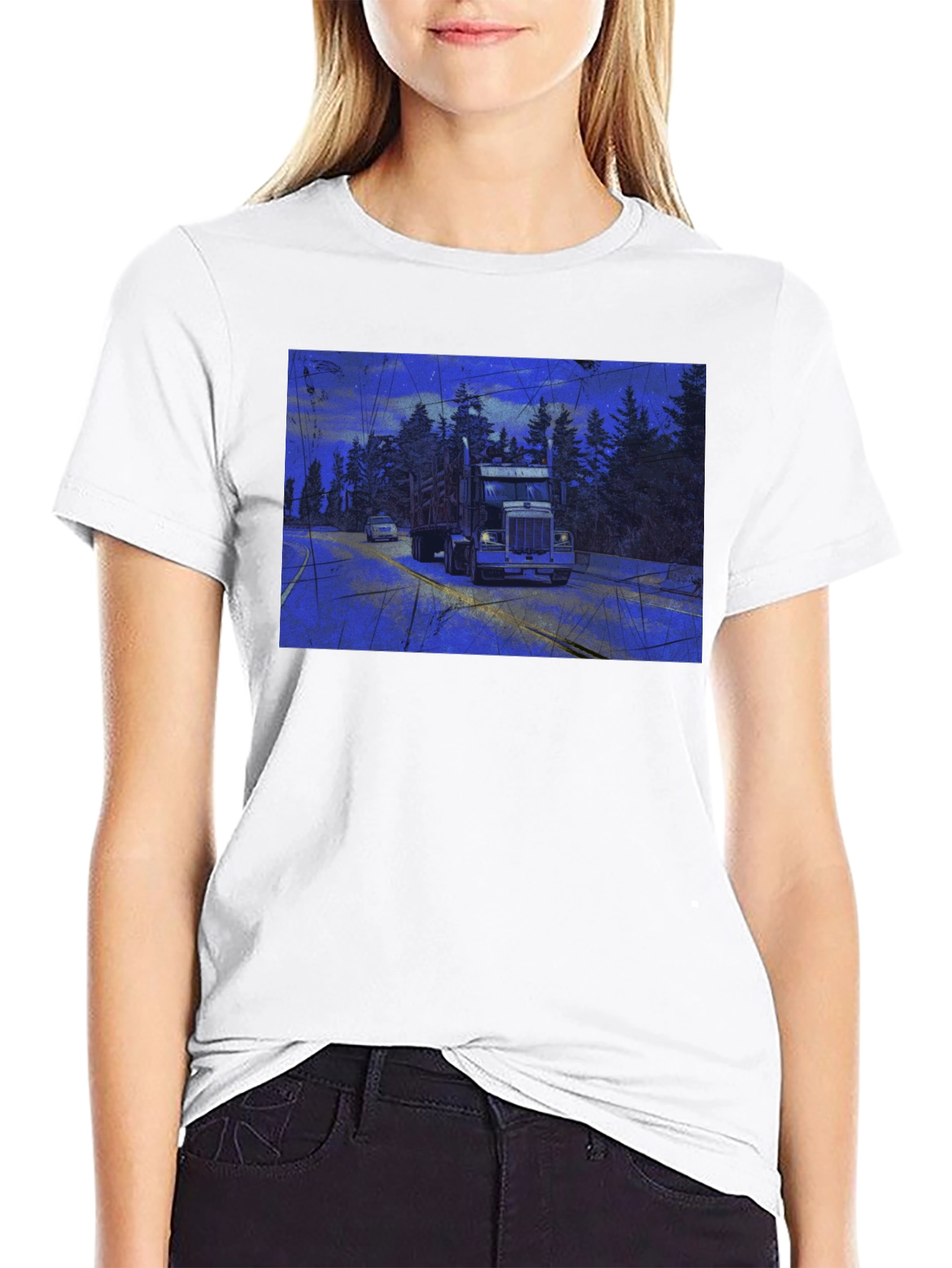 Truck Graphic Tee - Night Drive Design