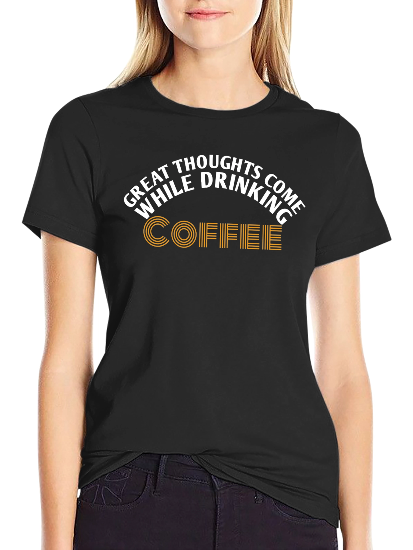 Great Thoughts Coffee Graphic T-Shirt
