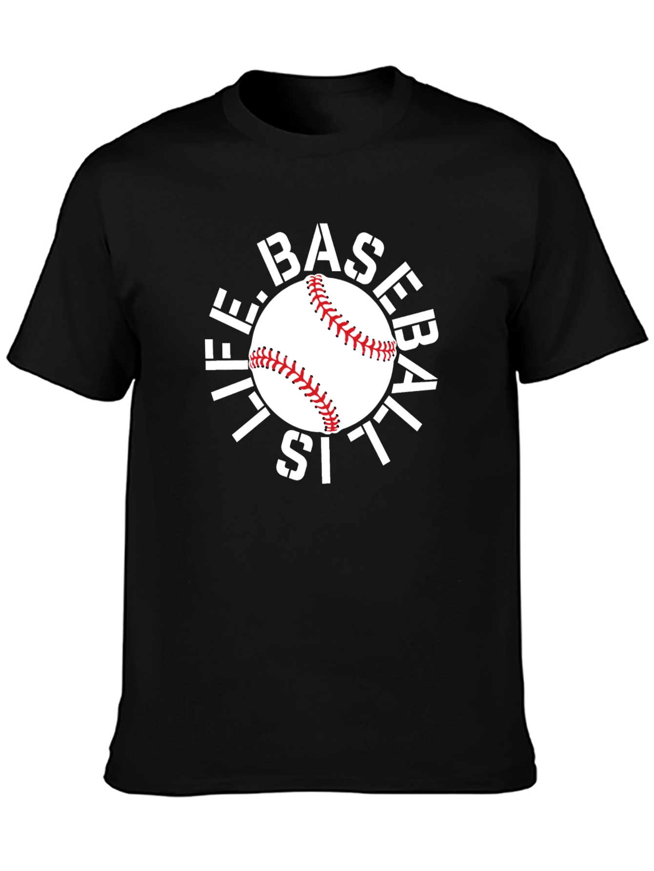 Life Is Baseball Graphic Tee - Black