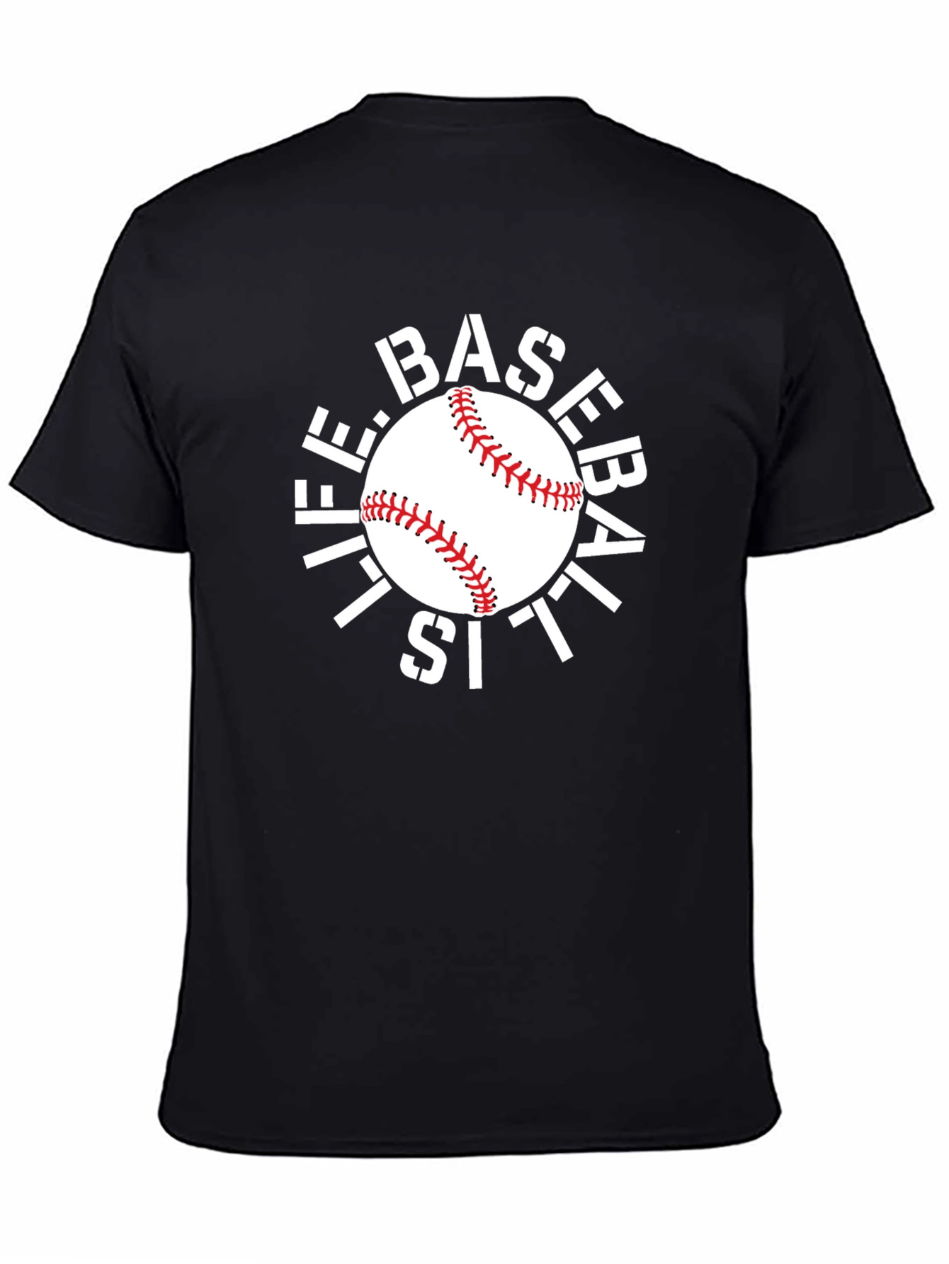 Life Is Baseball Graphic Tee - Black