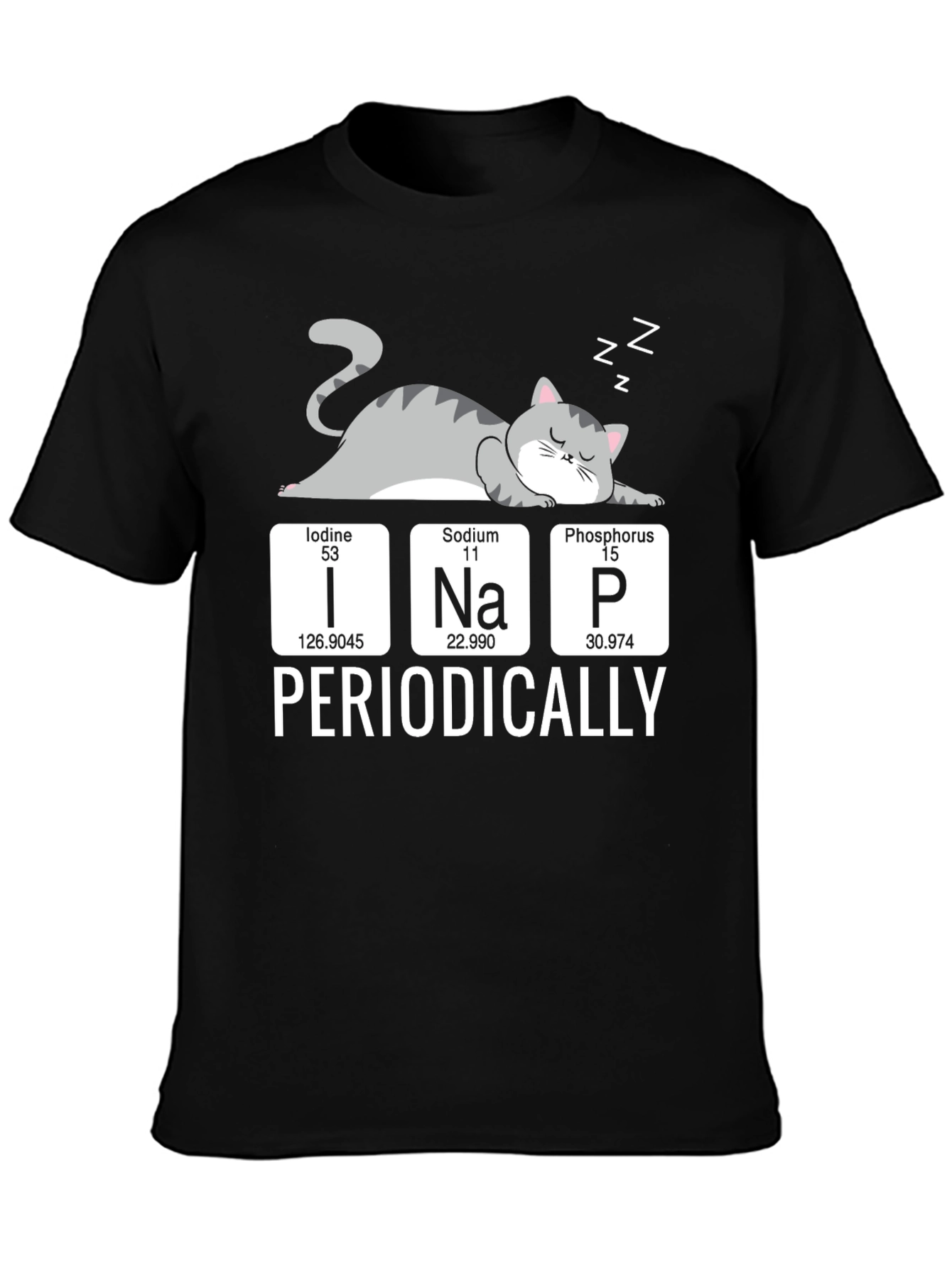 Periodically Cat Nap T-Shirt Funny Science Tee
