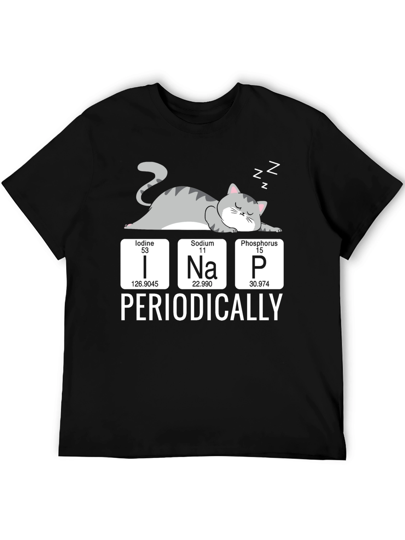 Periodically Cat Nap T-Shirt Funny Science Tee
