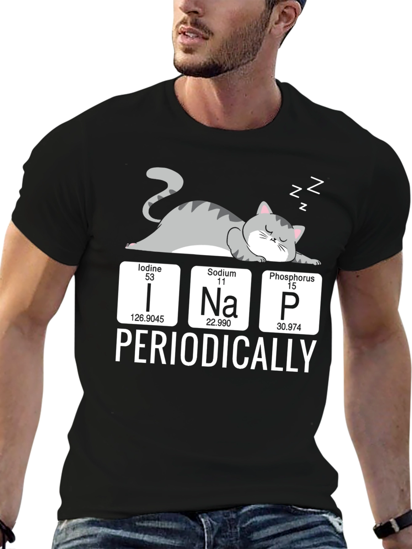 Periodically Cat Nap T-Shirt Funny Science Tee