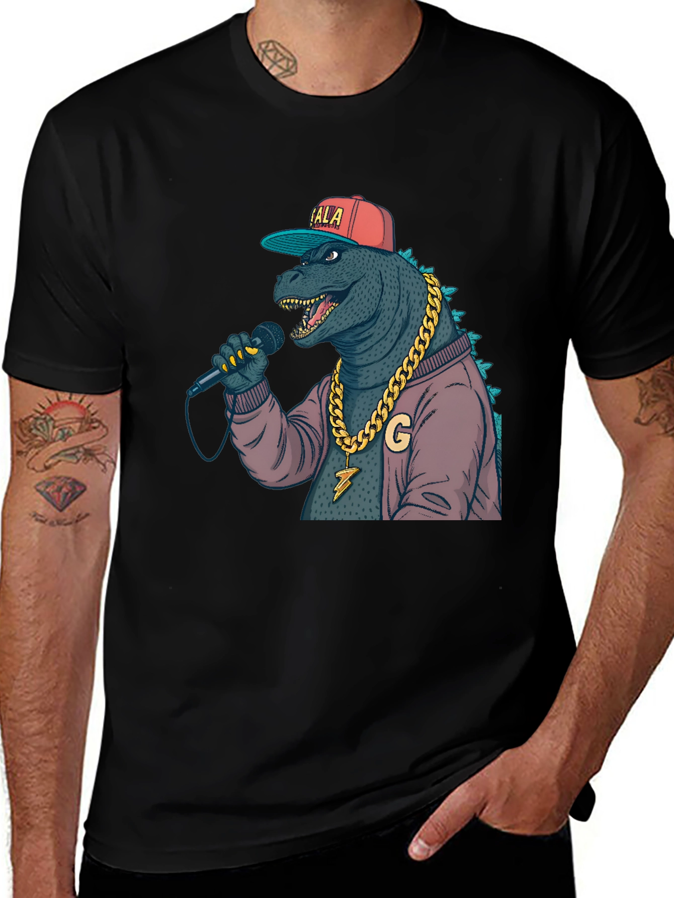 Rapper Godzilla Graphic T-Shirt