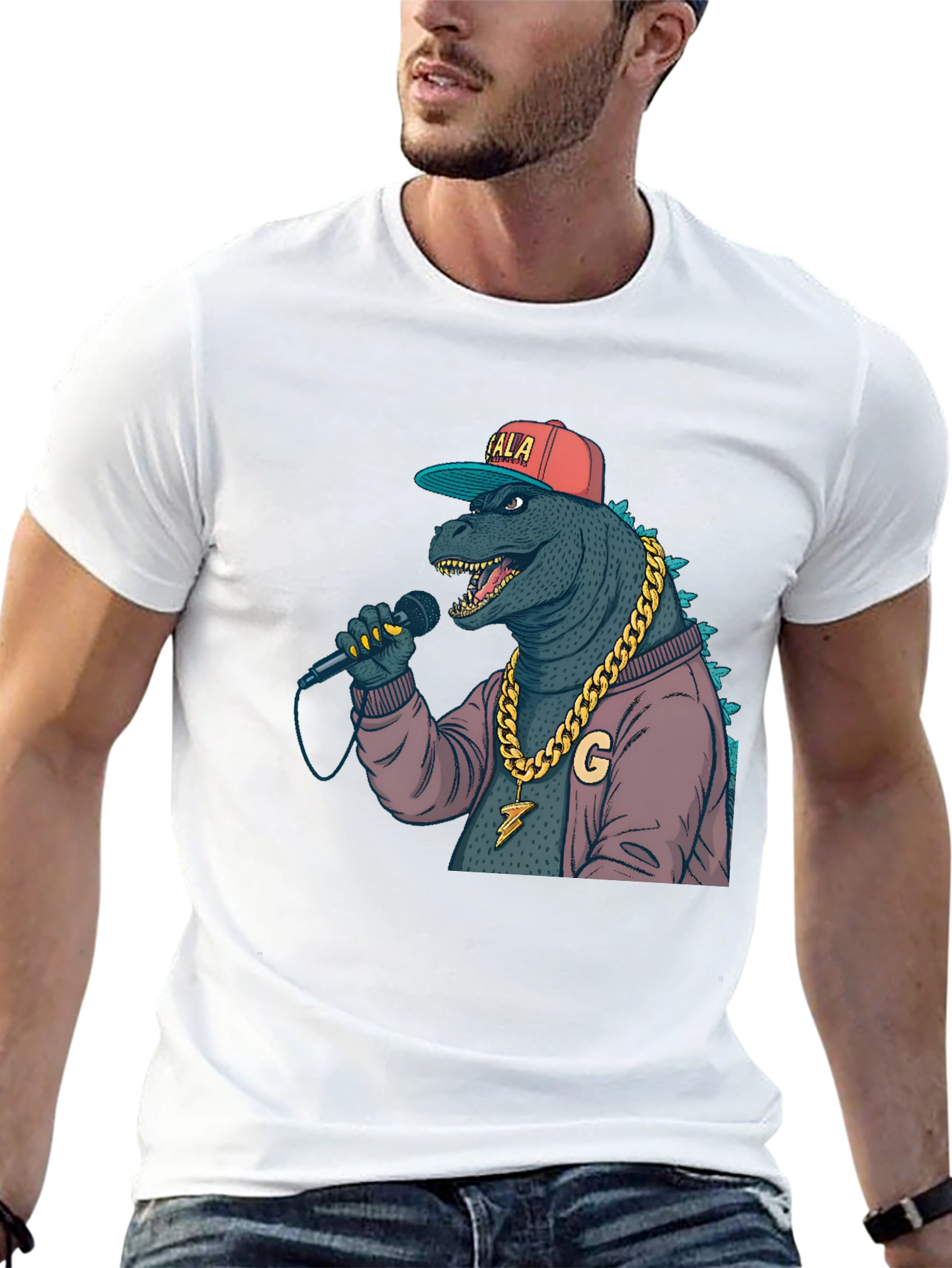 Rapper Godzilla Graphic T-Shirt