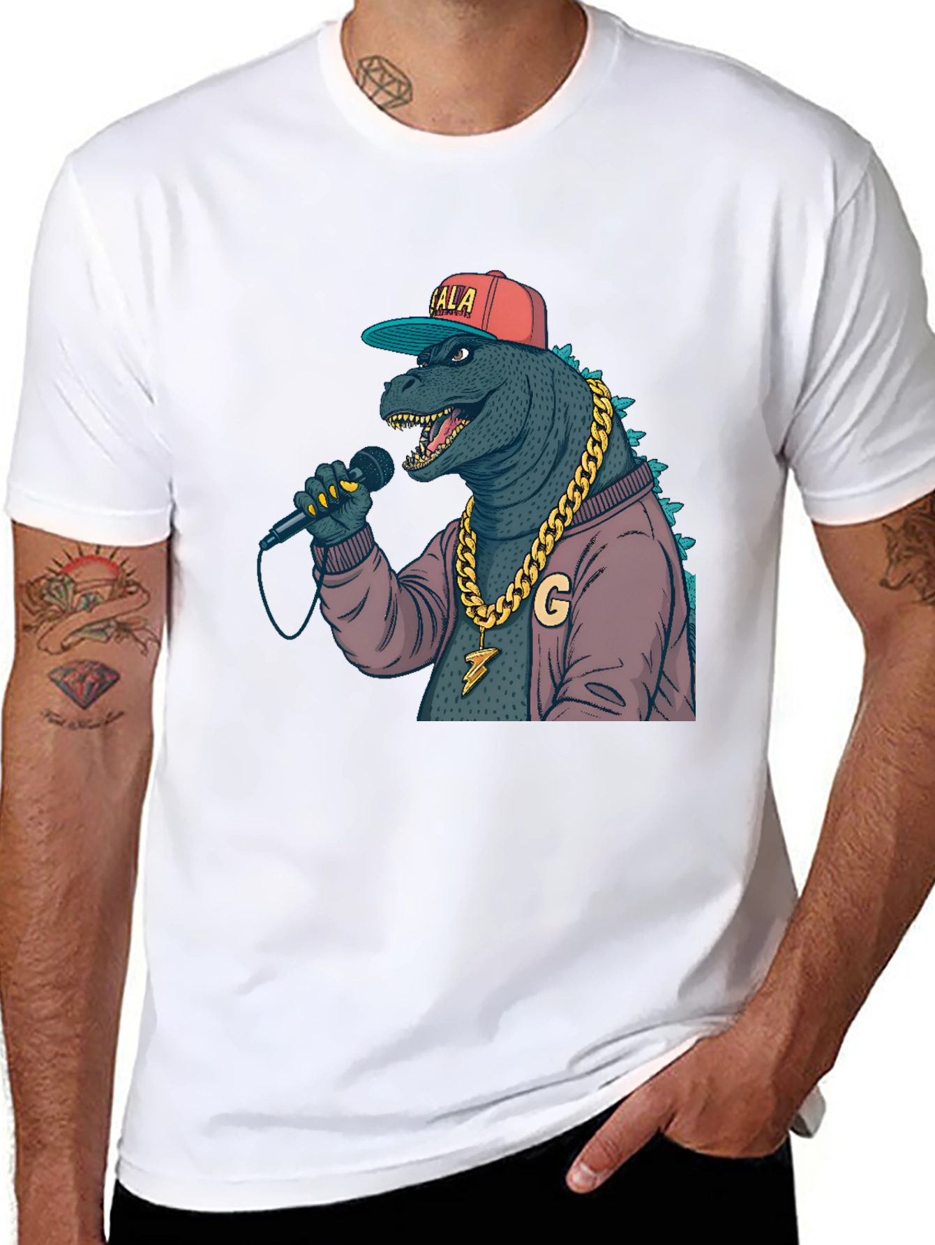 Rapper Godzilla Graphic T-Shirt
