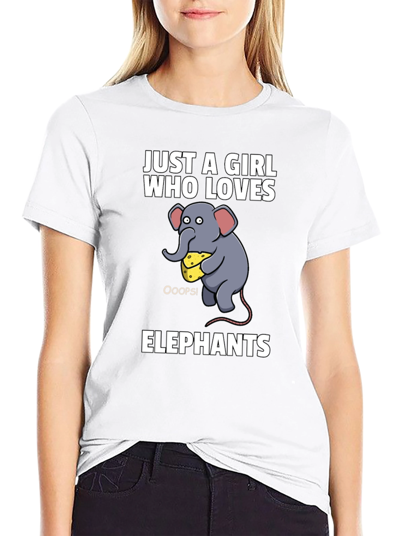 Just a Girl Who Loves Elephants Graphic Tee