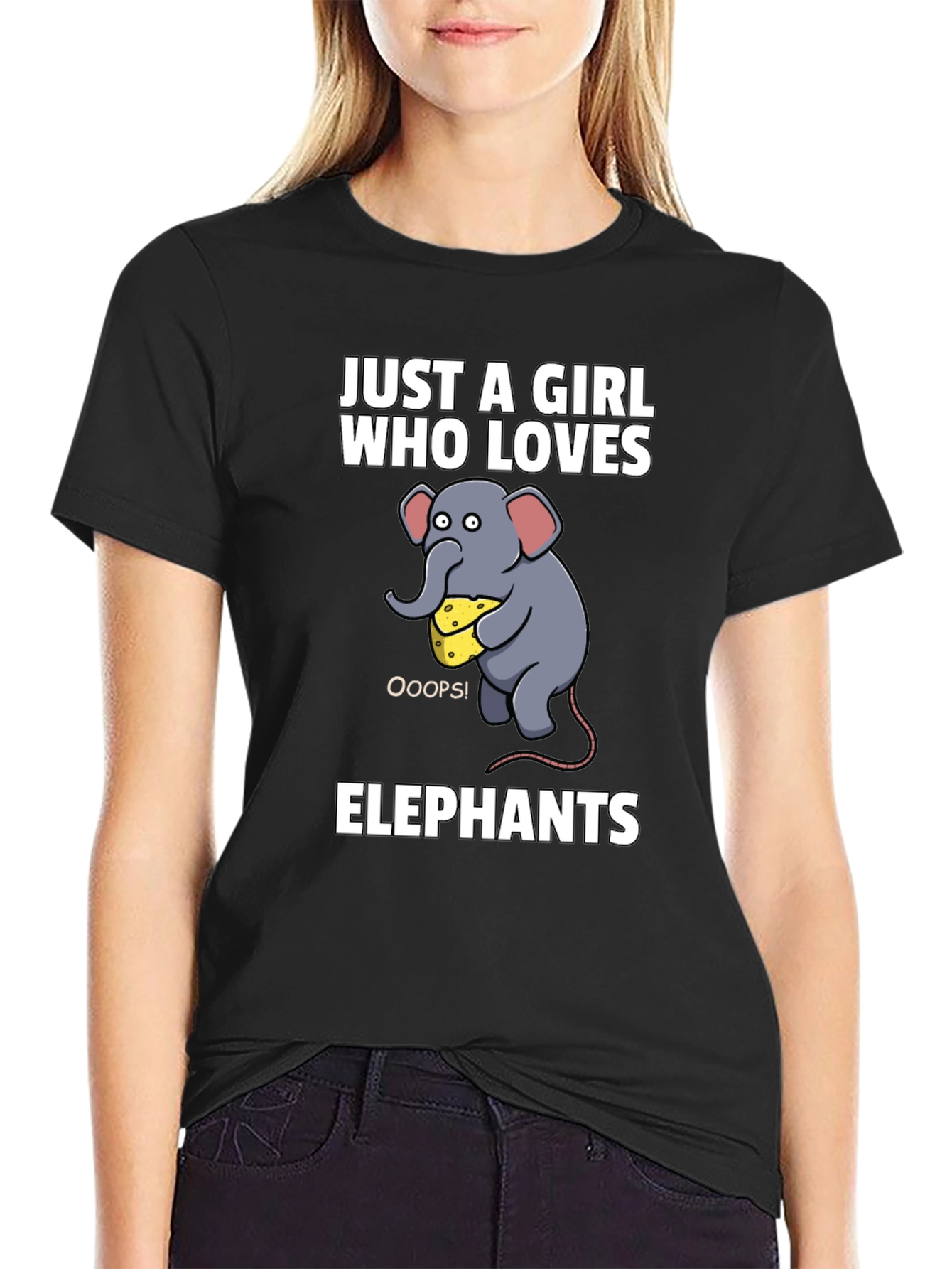 Just a Girl Who Loves Elephants Graphic Tee