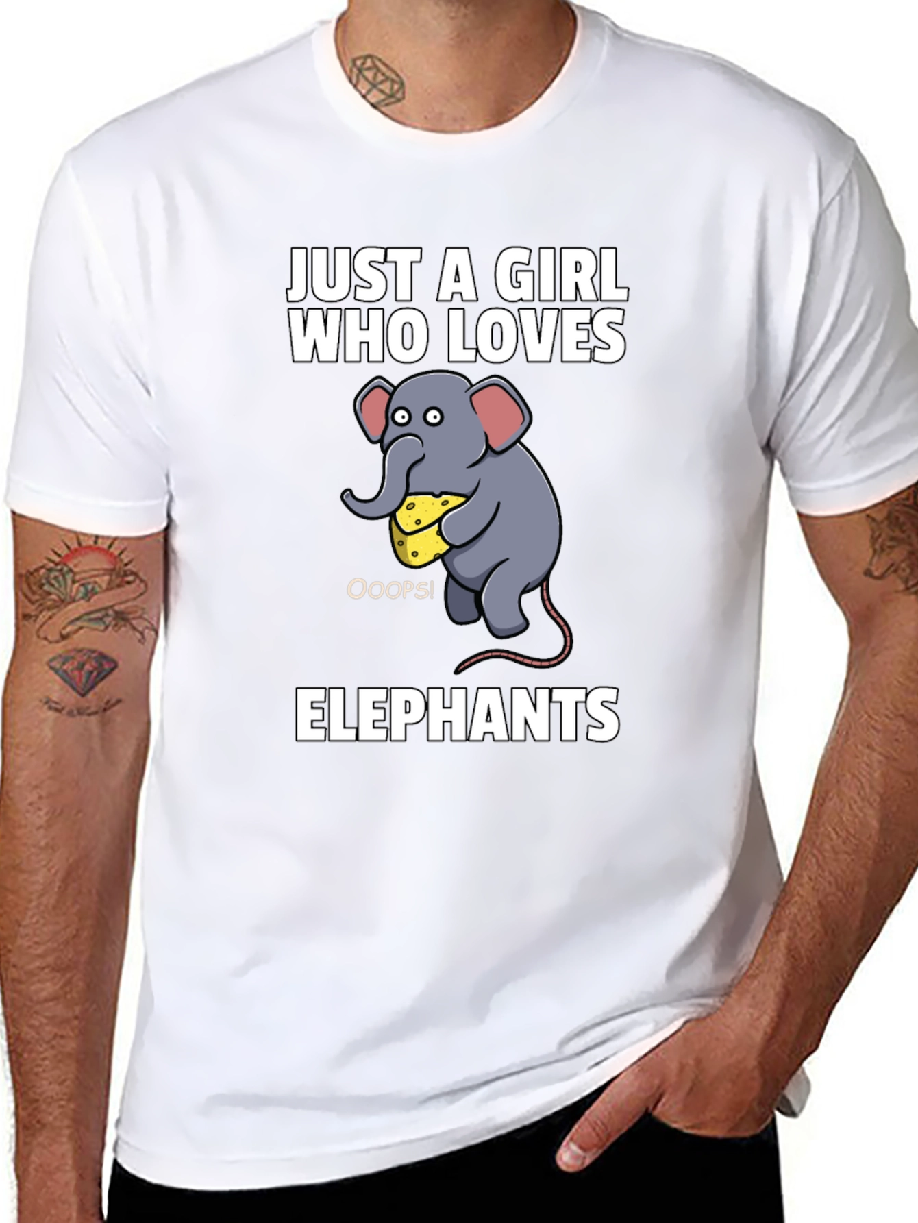 Just a Girl Who Loves Elephants Graphic Tee