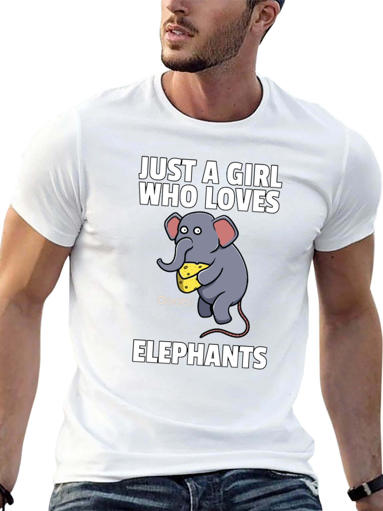 Just a Girl Who Loves Elephants Graphic Tee