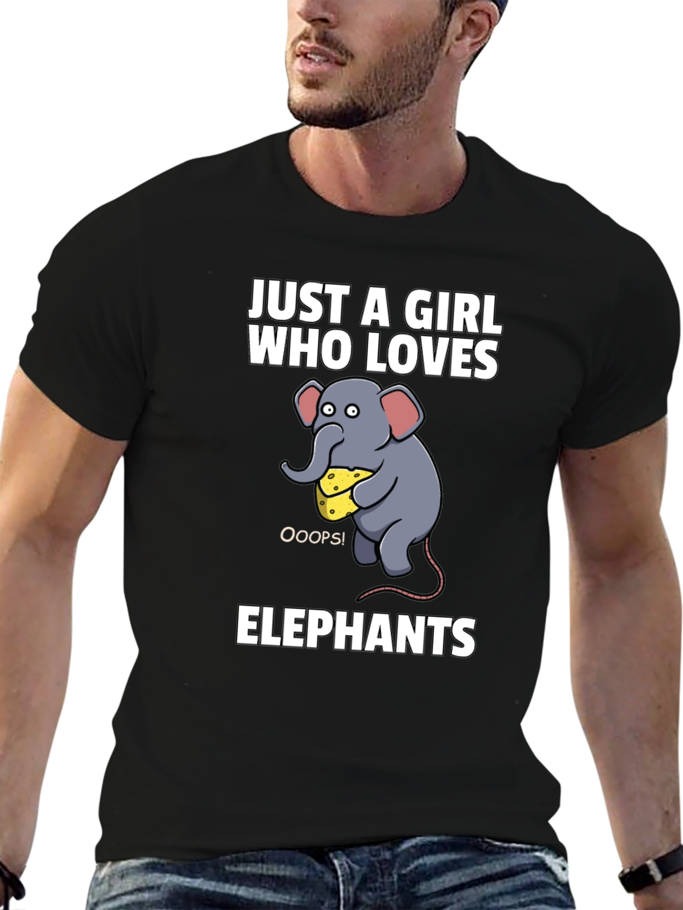 Just a Girl Who Loves Elephants Graphic Tee