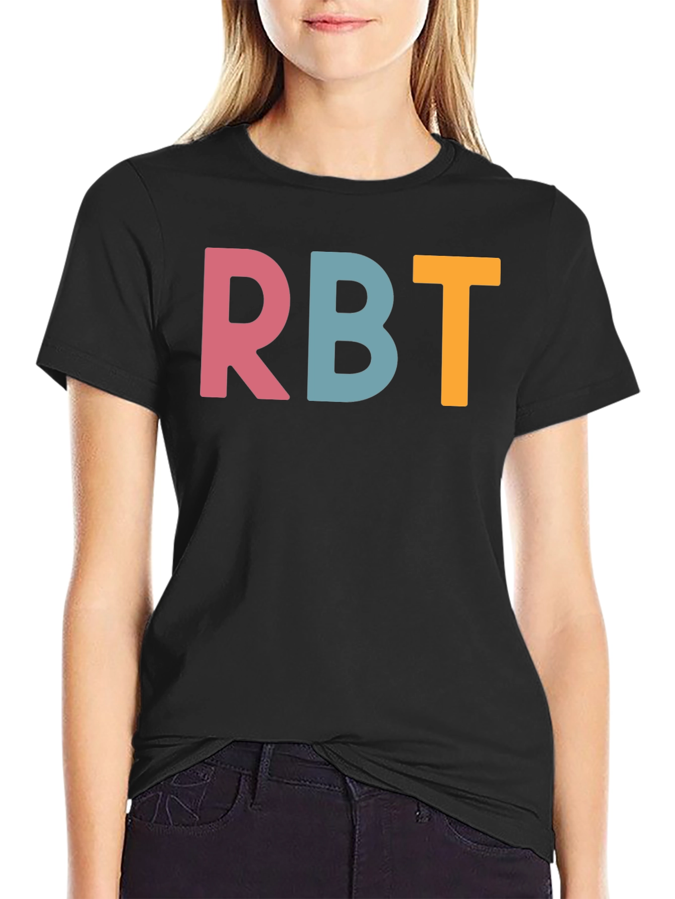RBT Letter Graphic Tee - Casual Style Soft Fabric
