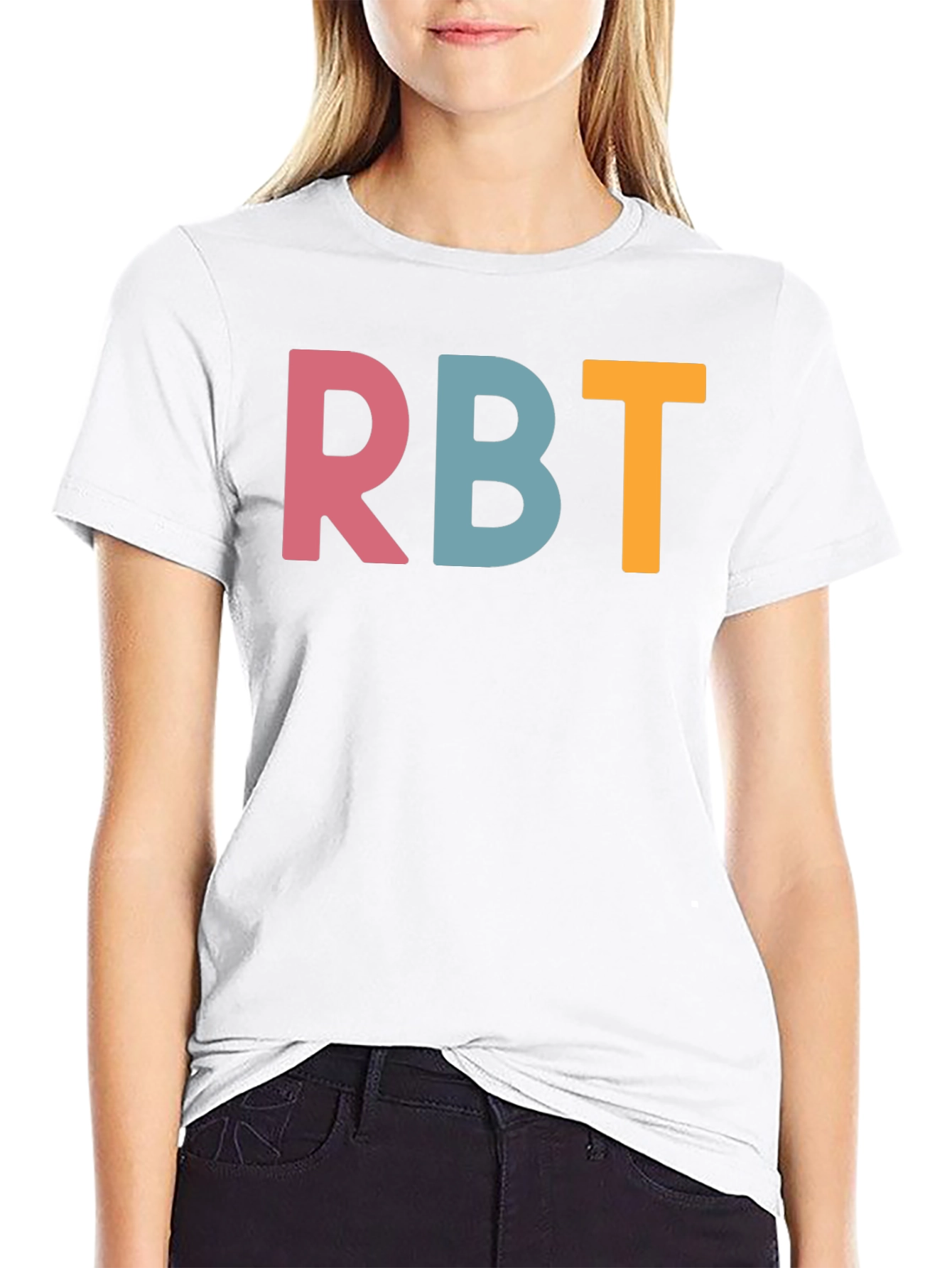 RBT Letter Graphic Tee - Casual Style Soft Fabric