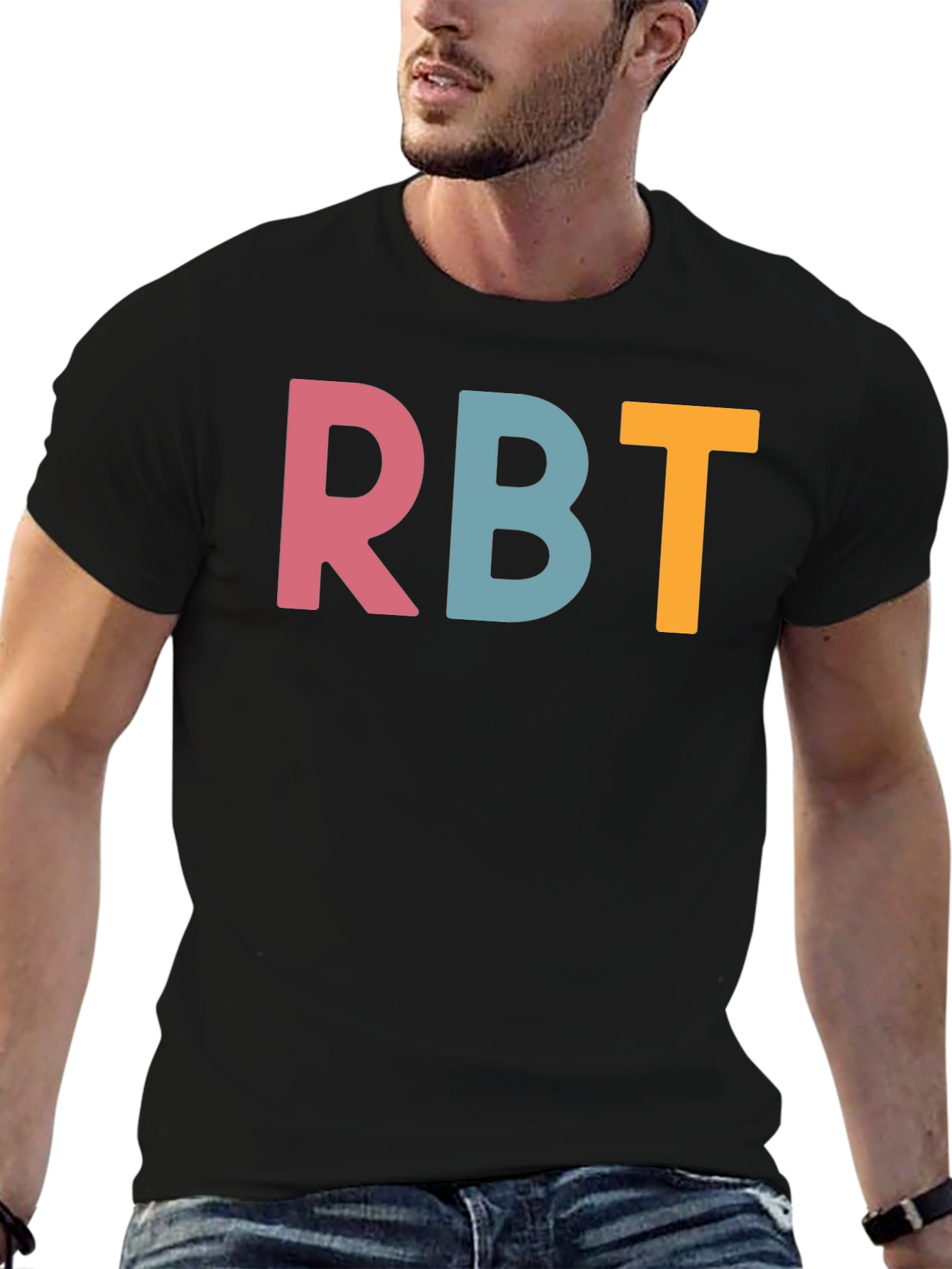 RBT Letter Graphic Tee - Casual Style Soft Fabric