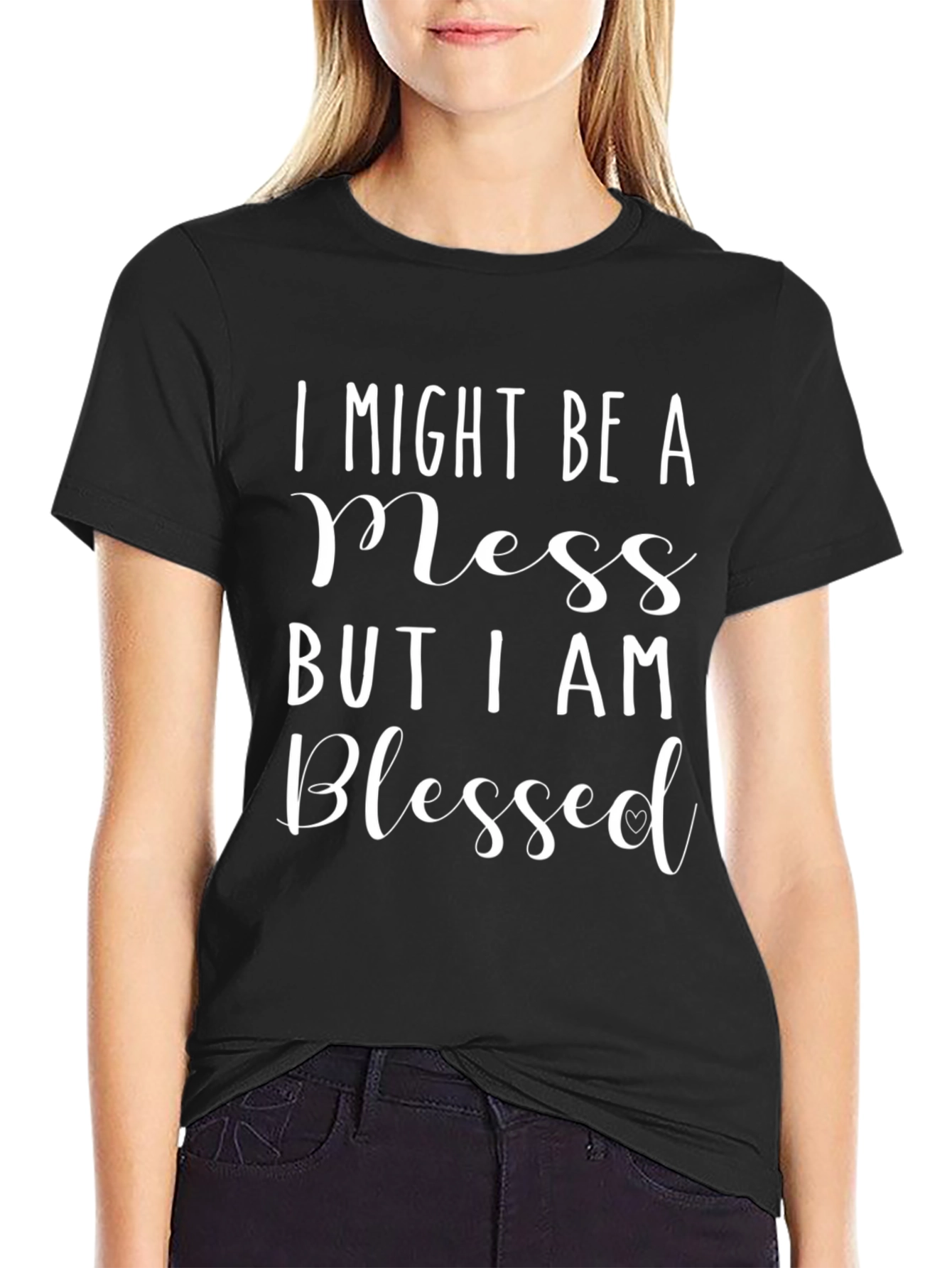 Blessed Mess Graphic Tee - Unisex Black T-Shirt
