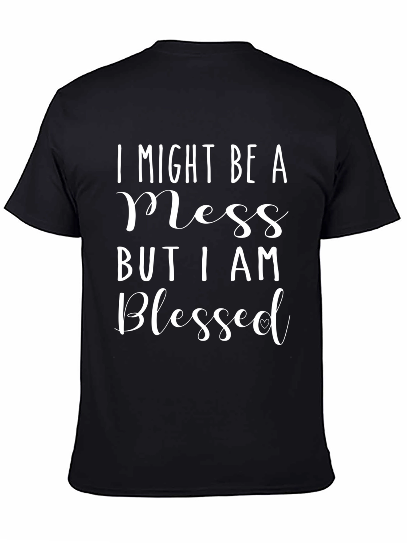 Blessed Mess Graphic Tee - Unisex Black T-Shirt
