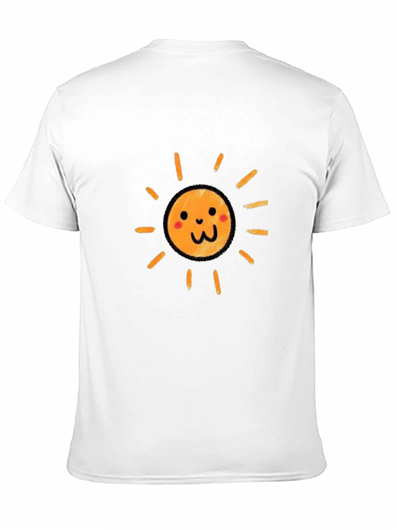 Cute Smiling Sun Graphic Black T-Shirt