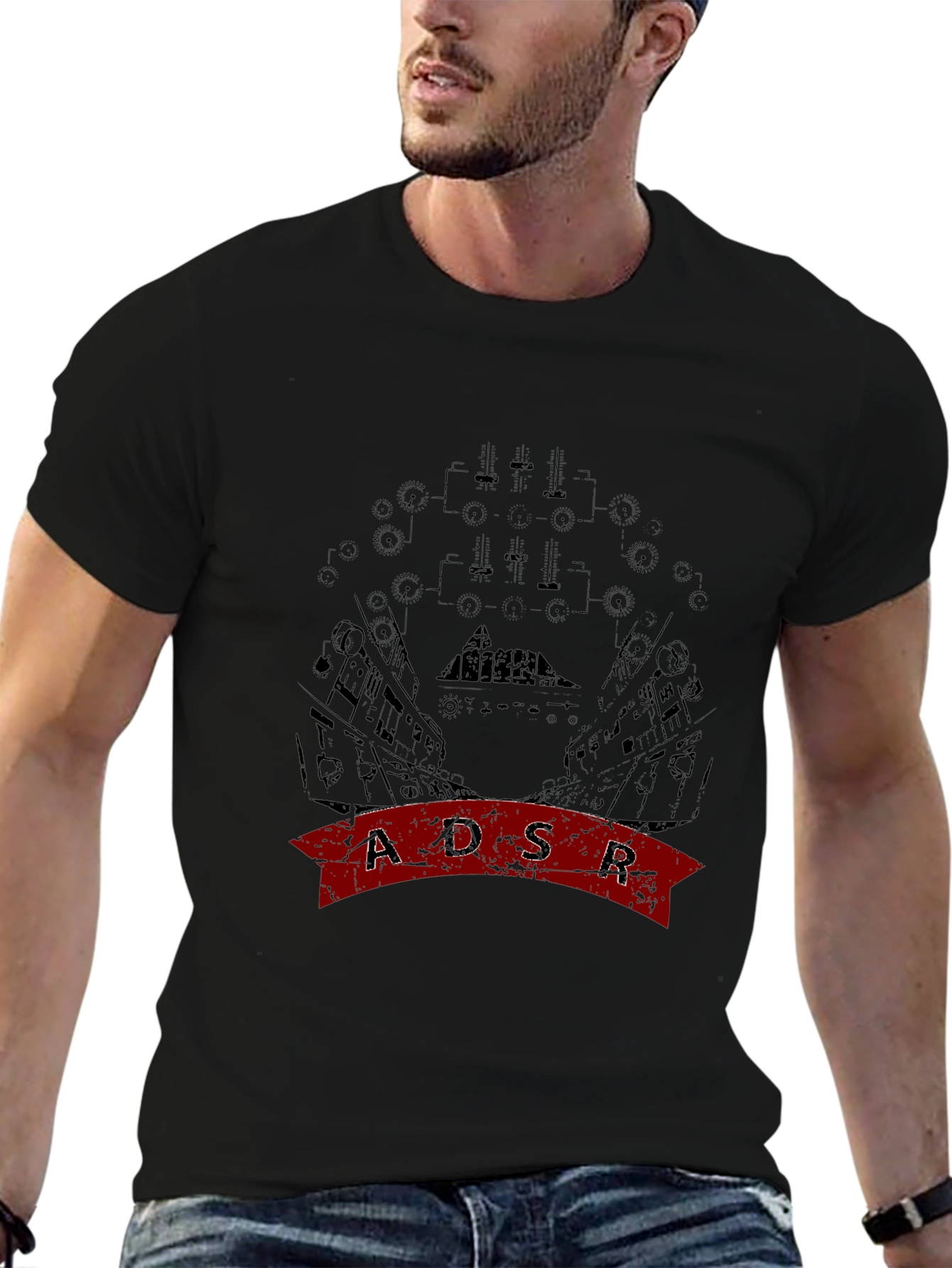 ADSR Graphic Black T-Shirt