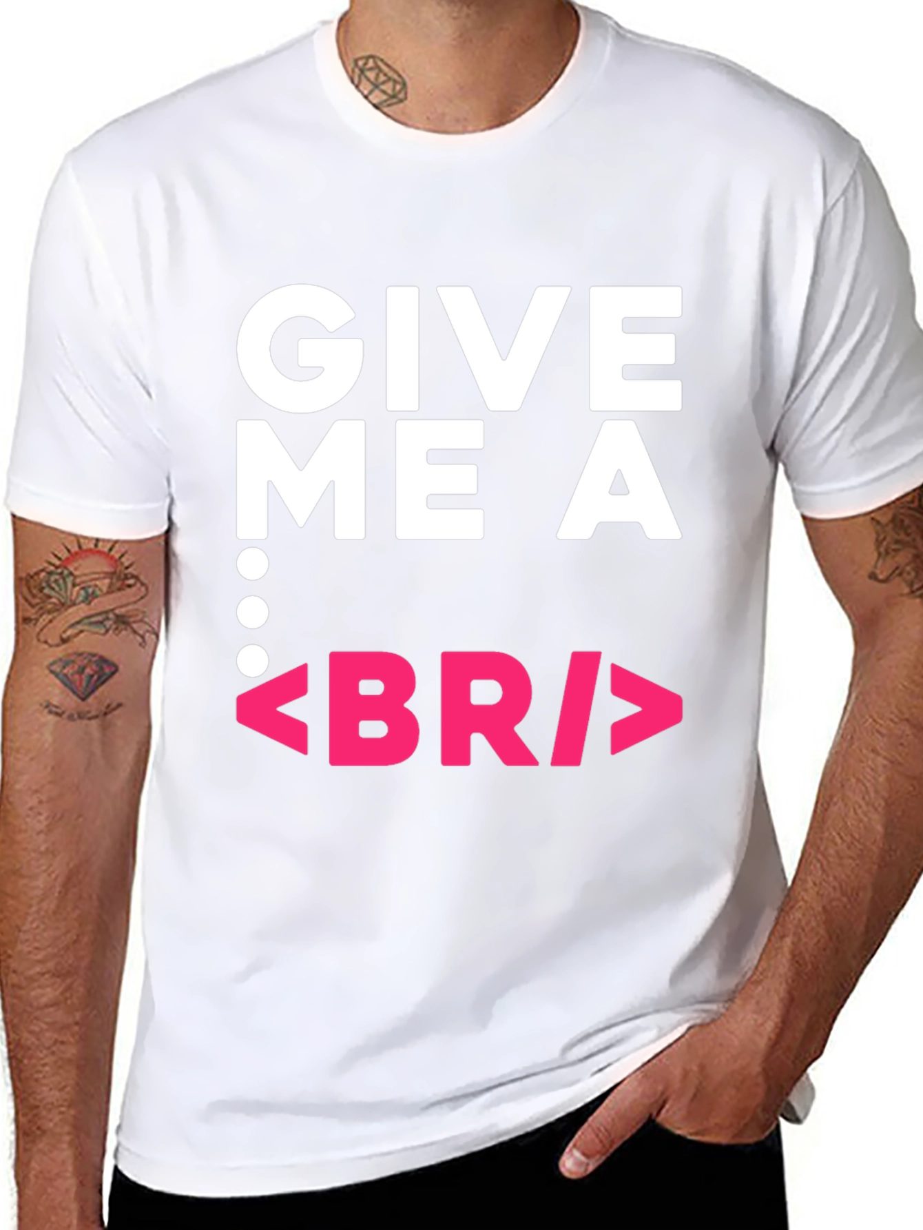 Give Me a BR Break Funny Programmer Black T-Shirt