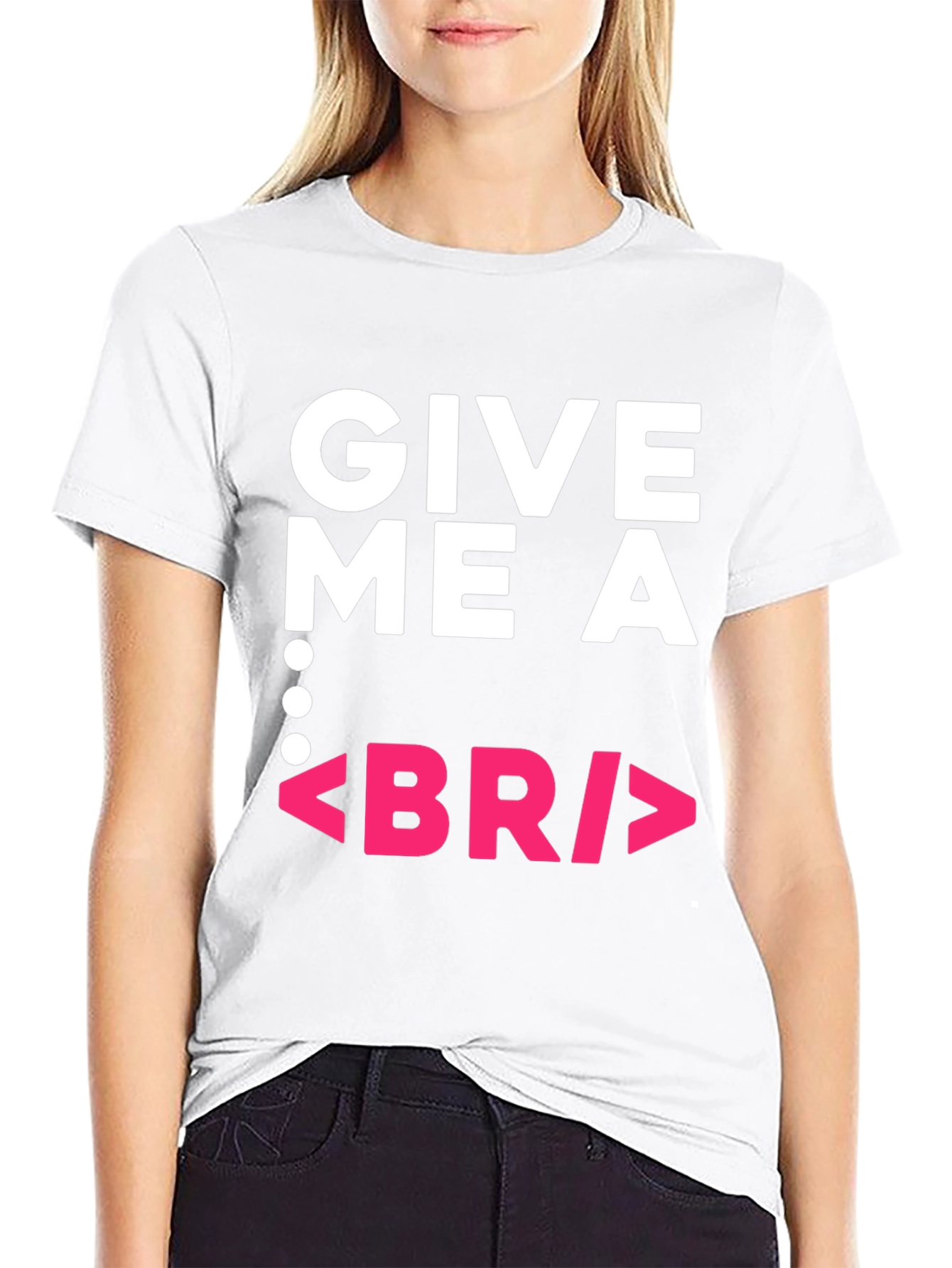 Give Me a BR Break Funny Programmer Black T-Shirt