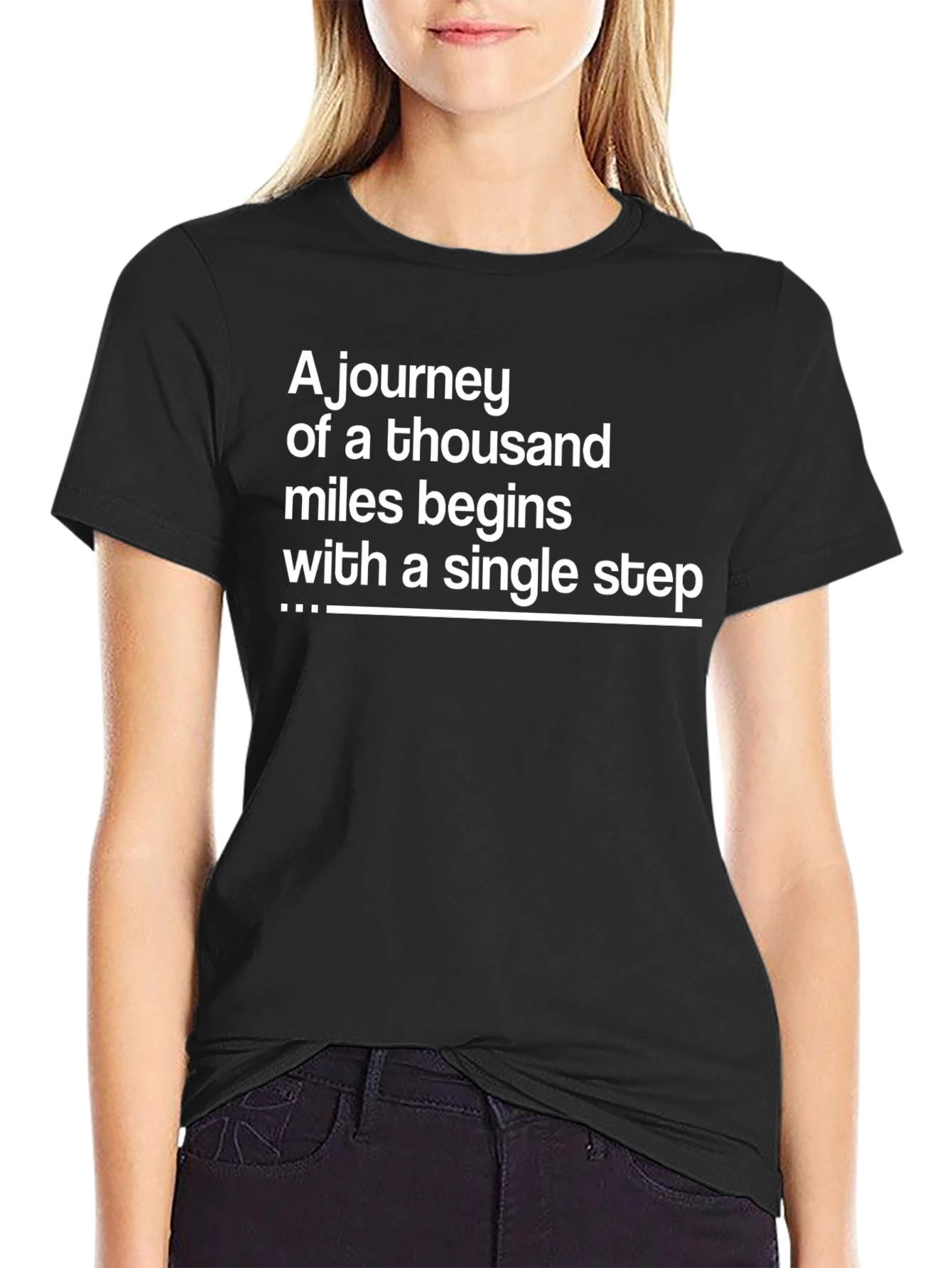 Inspirational Journey T-Shirt - Single Step Quote