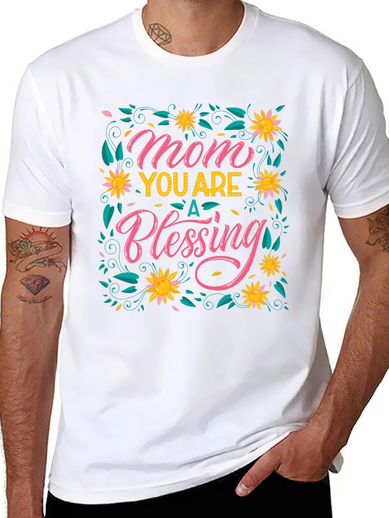 Mom You Are A Blessing Floral T-Shirt