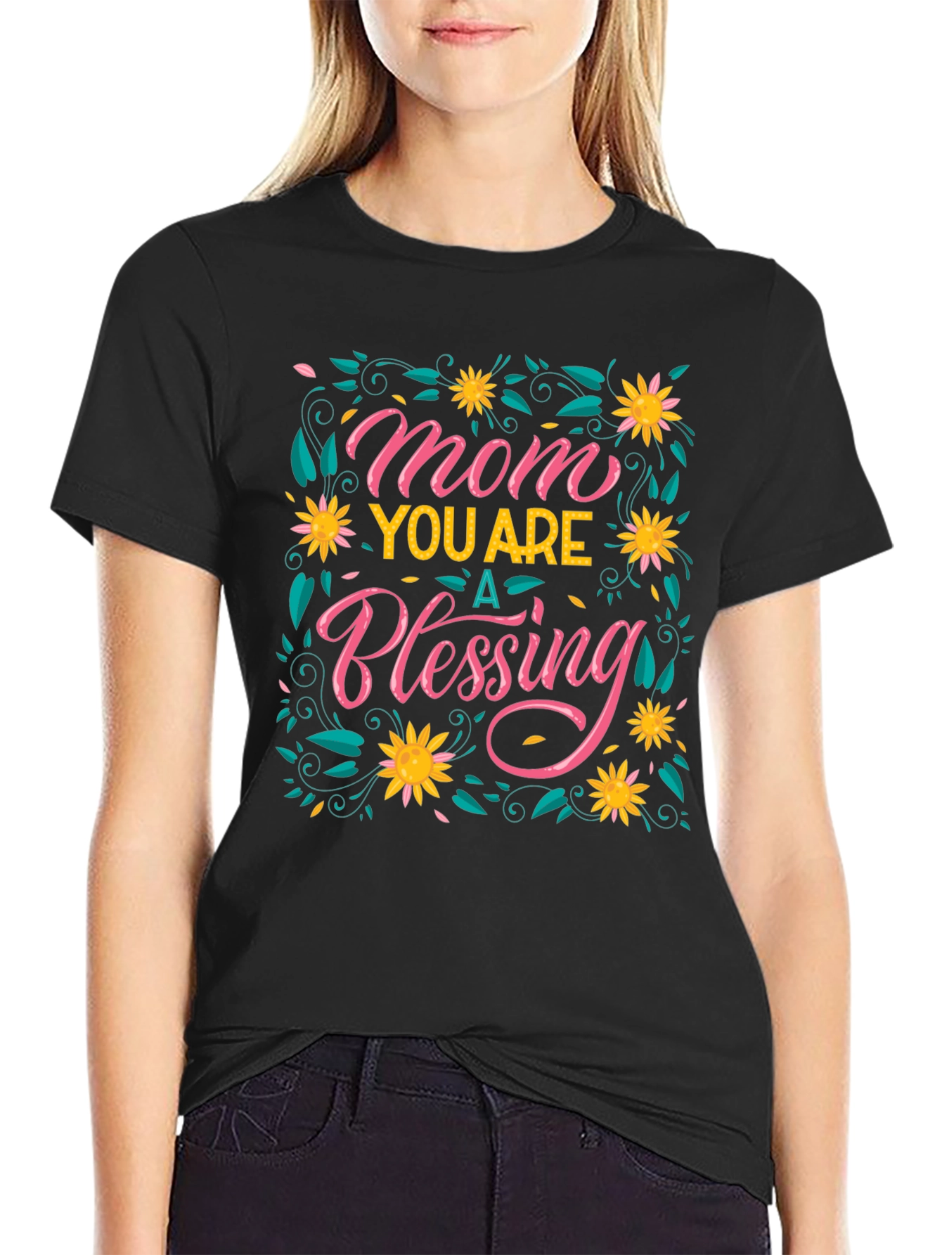 Mom You Are A Blessing Floral T-Shirt