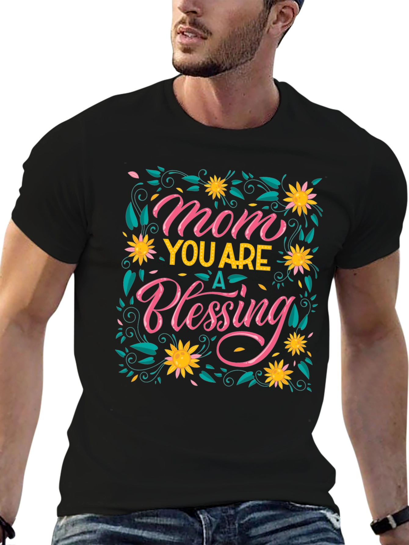 Mom You Are A Blessing Floral T-Shirt