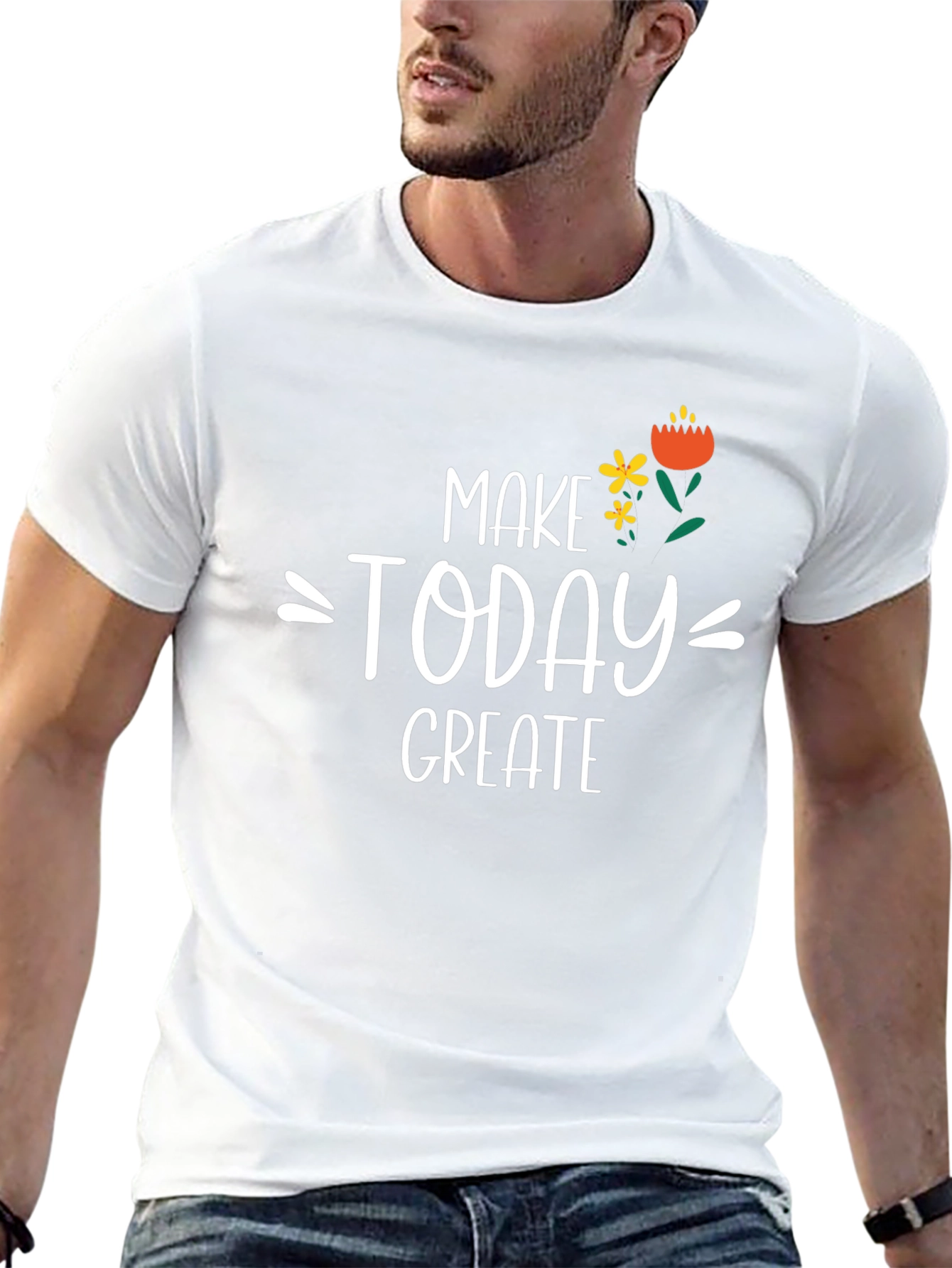 Make Today Great Graphic Tee - Black Cotton Shirt