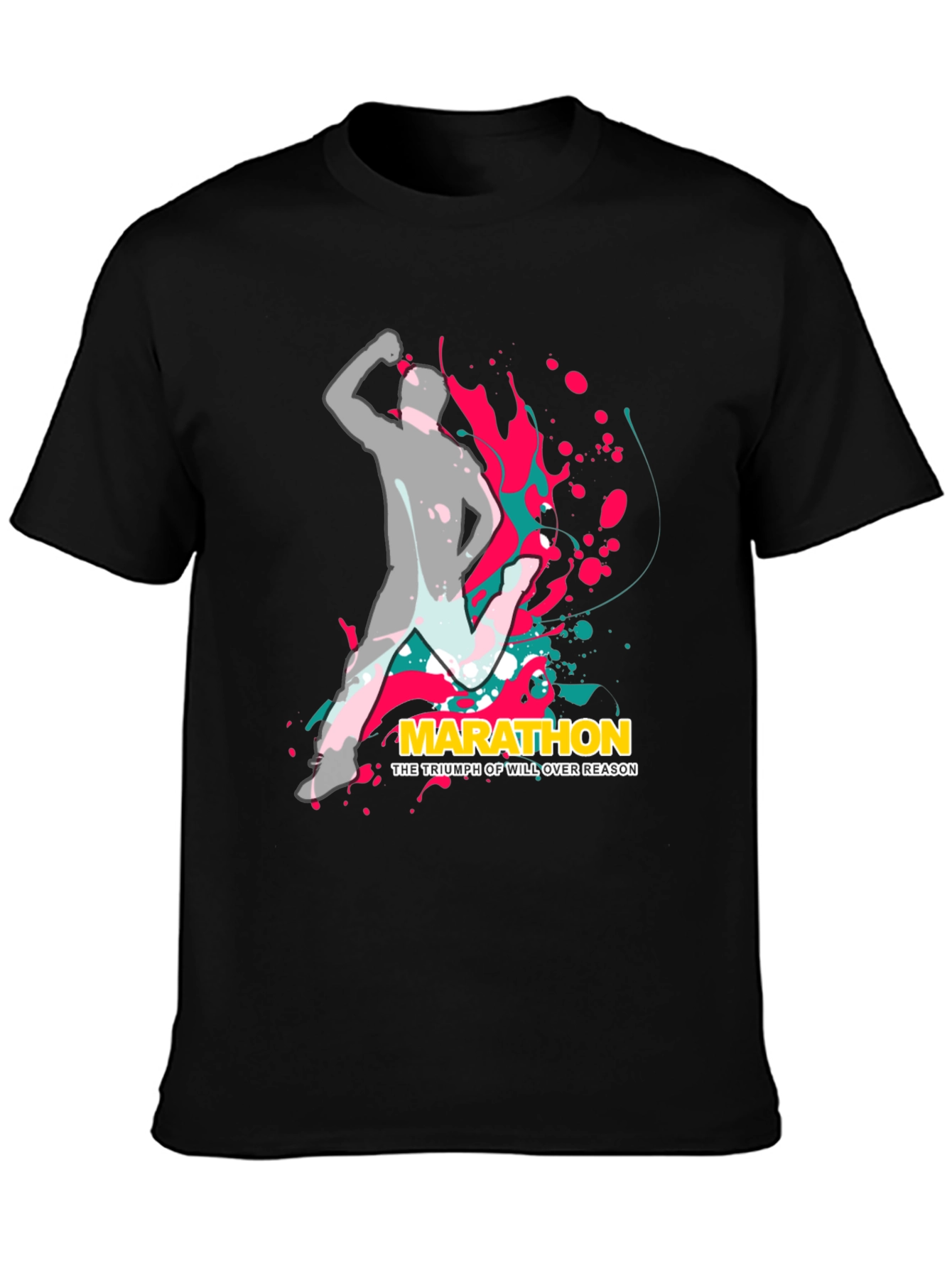 Marathon Triumph Graphic Tee - Mens Black Cotton T-Shirt