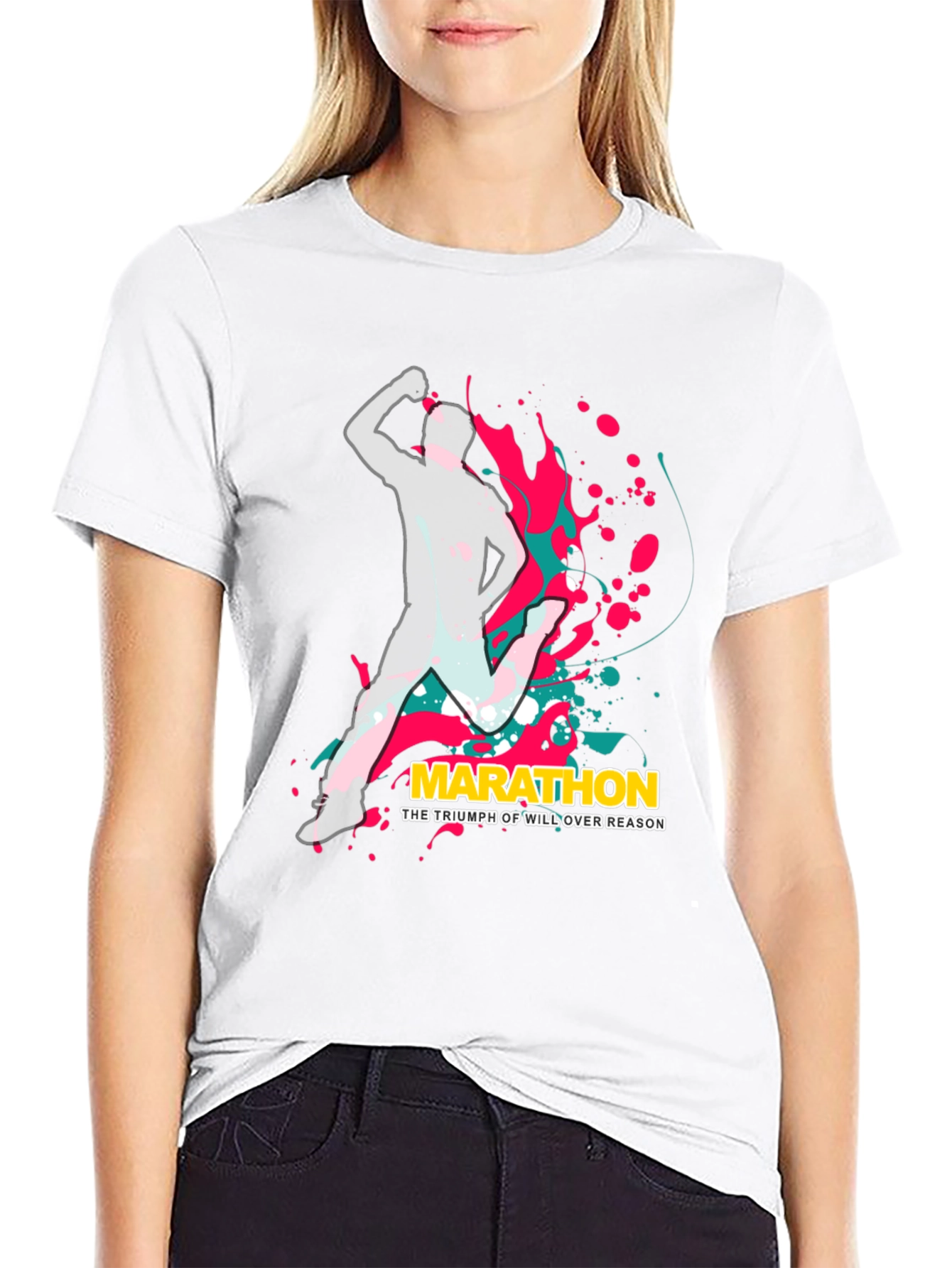 Marathon Triumph Graphic Tee - Mens Black Cotton T-Shirt
