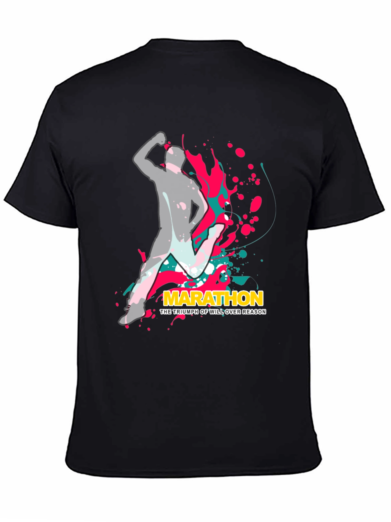 Marathon Triumph Graphic Tee - Mens Black Cotton T-Shirt