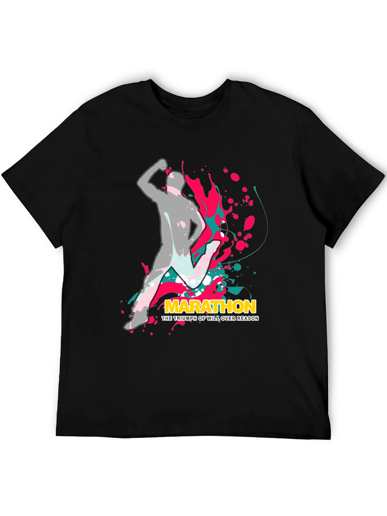 Marathon Triumph Graphic Tee - Mens Black Cotton T-Shirt