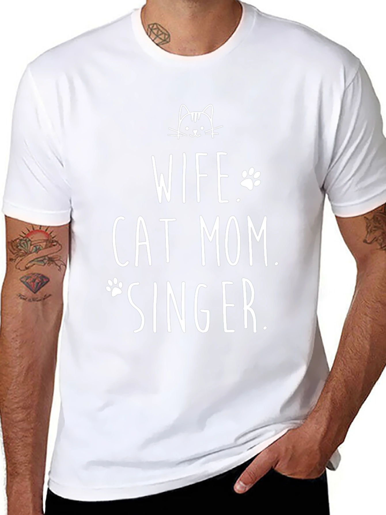 Wife Cat Mom Singer T-Shirt