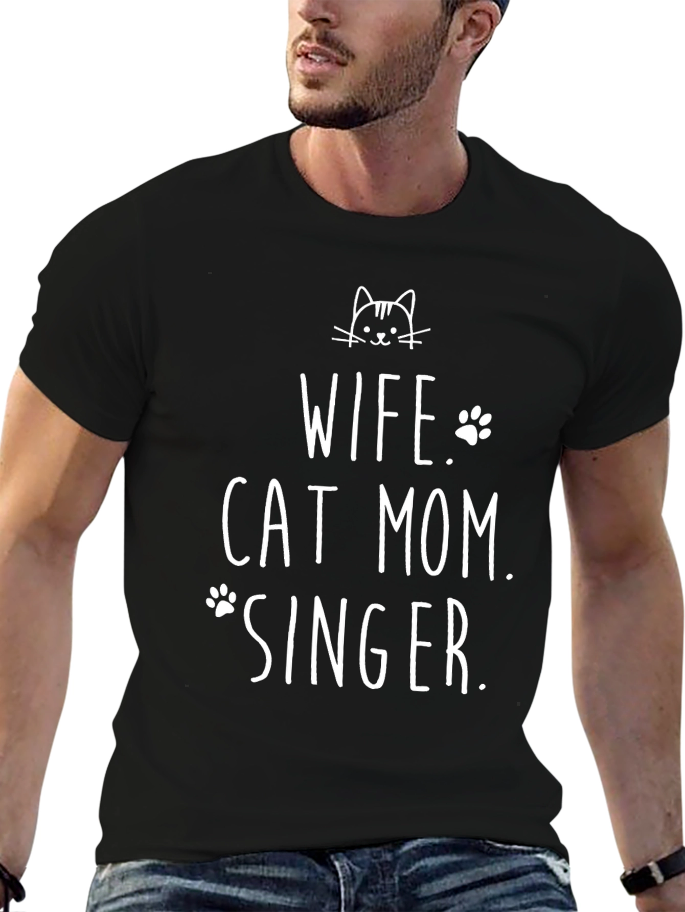 Wife Cat Mom Singer T-Shirt