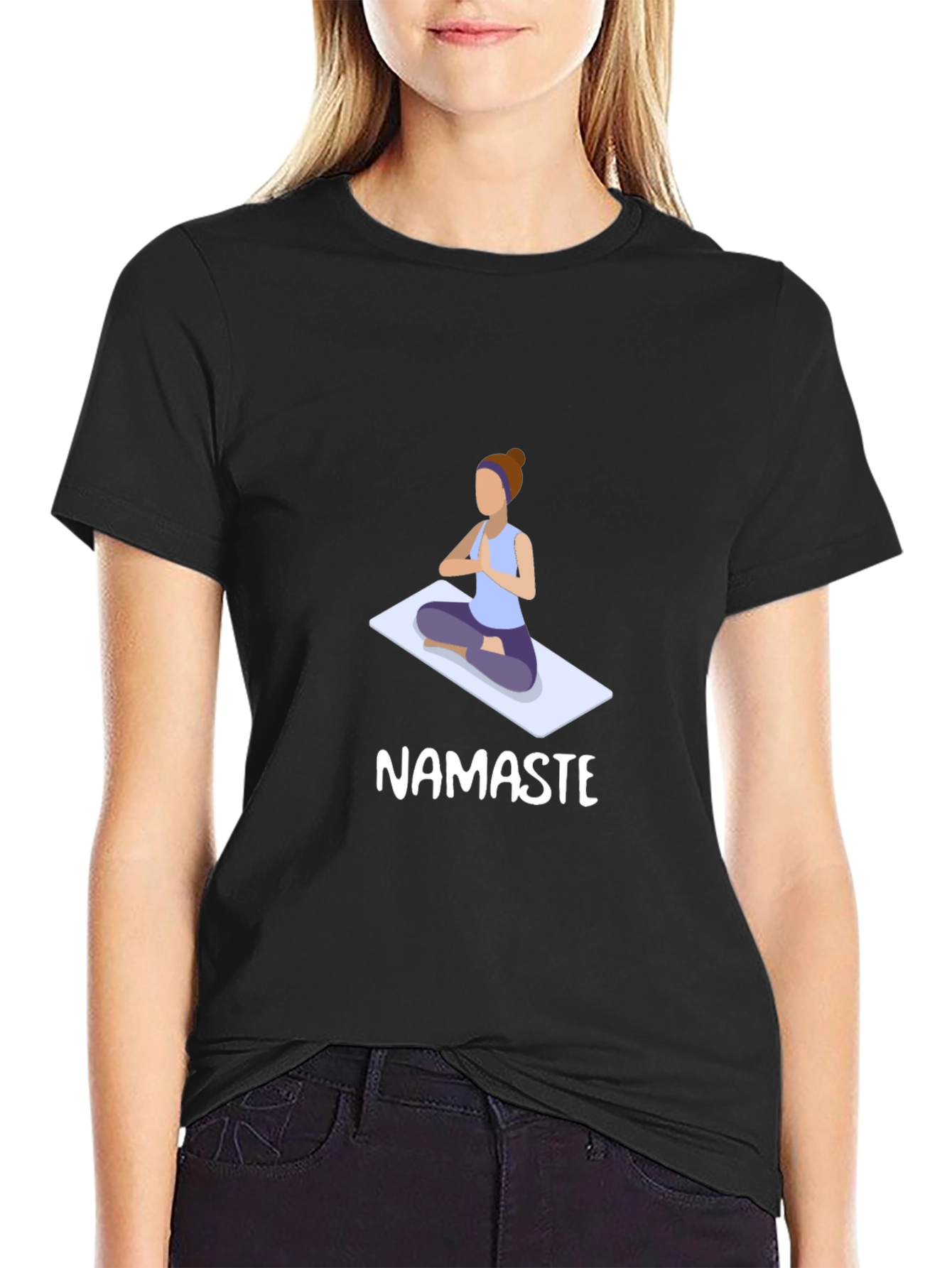 Namaste Yoga Meditation Graphic T-Shirt