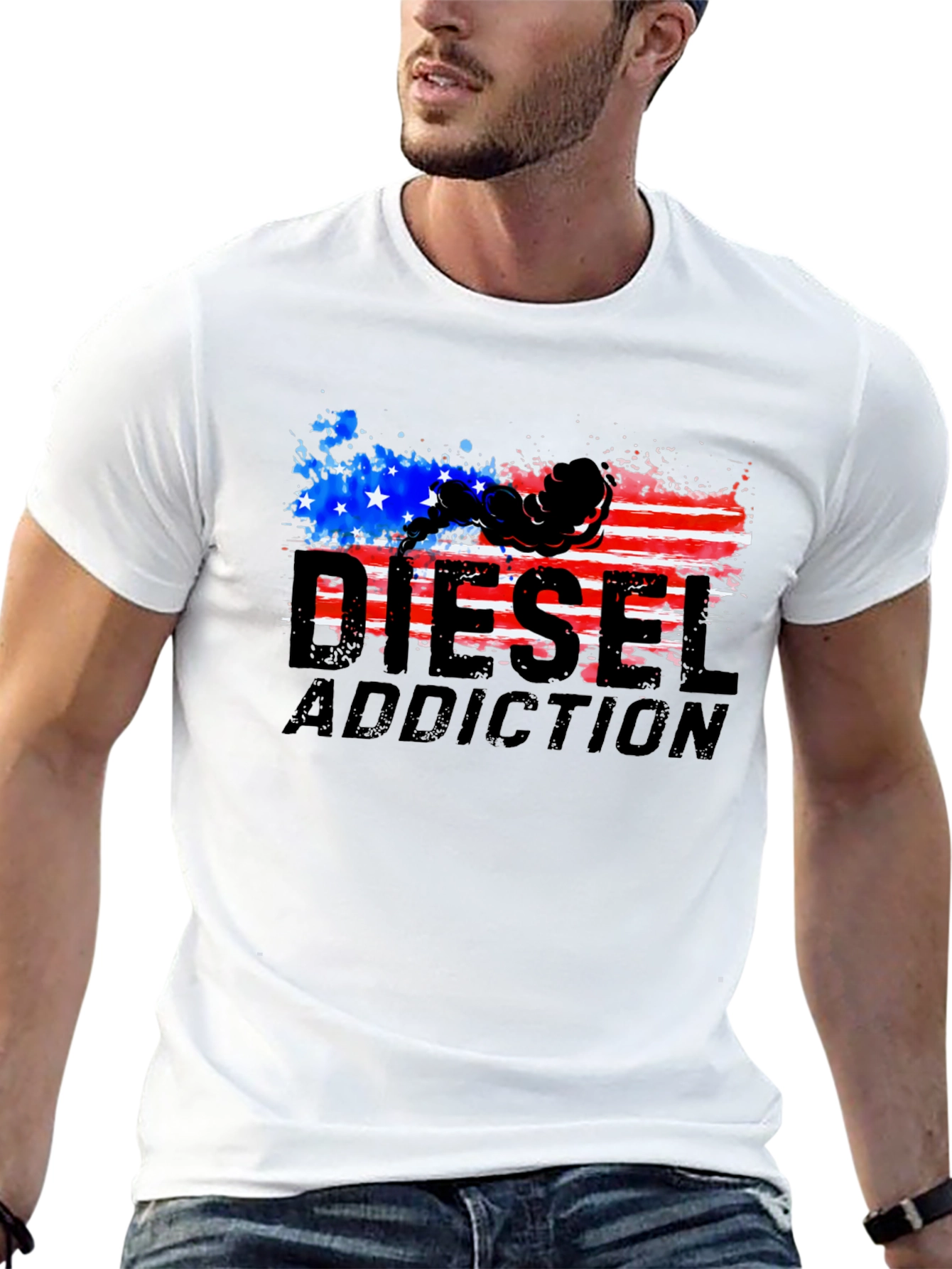 Diesel Addiction Patriotic Graphic T-Shirt